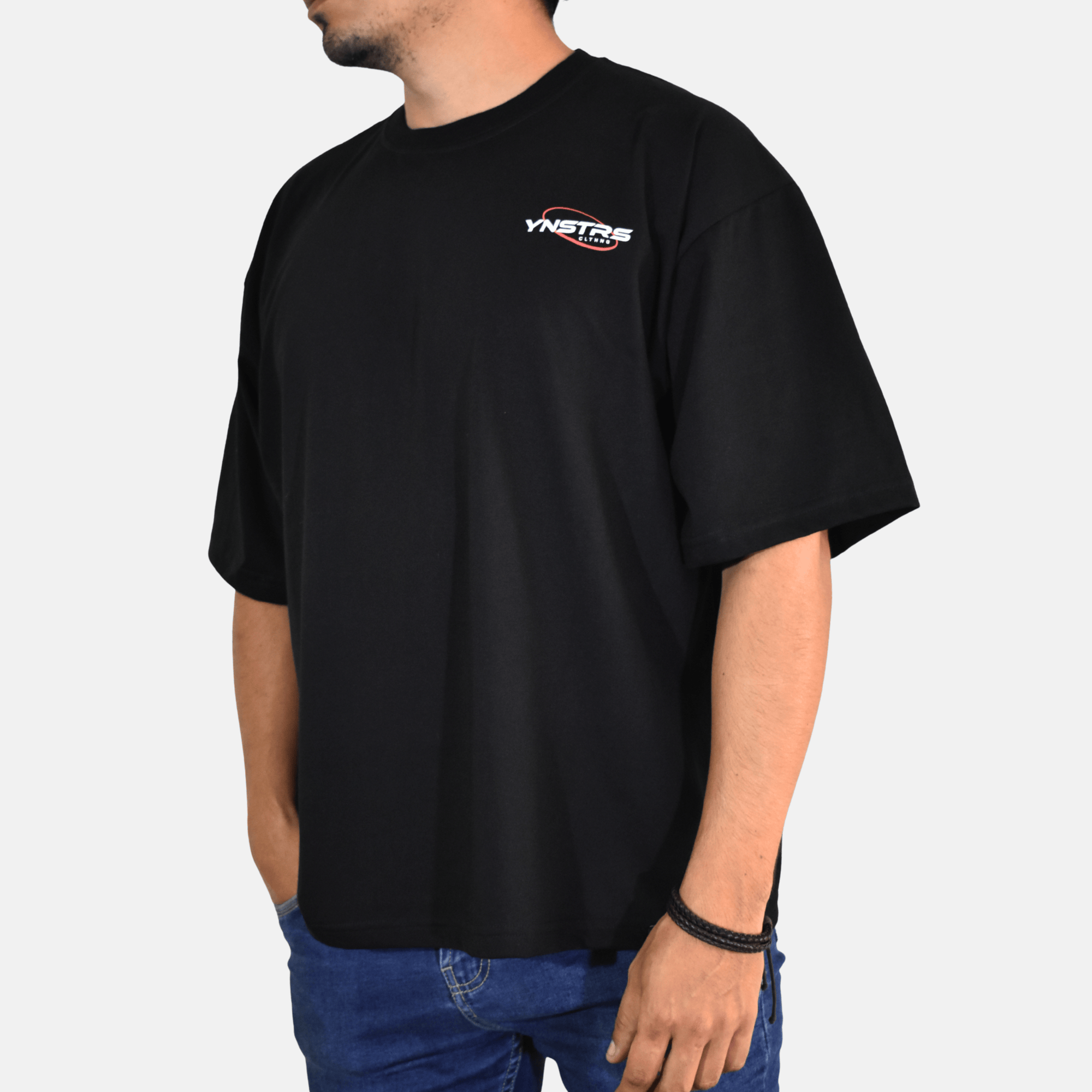 POLO OVERSIZE ALGODÓN FAKE SMILE NEGRO YONISTERS CLOTHING - 3