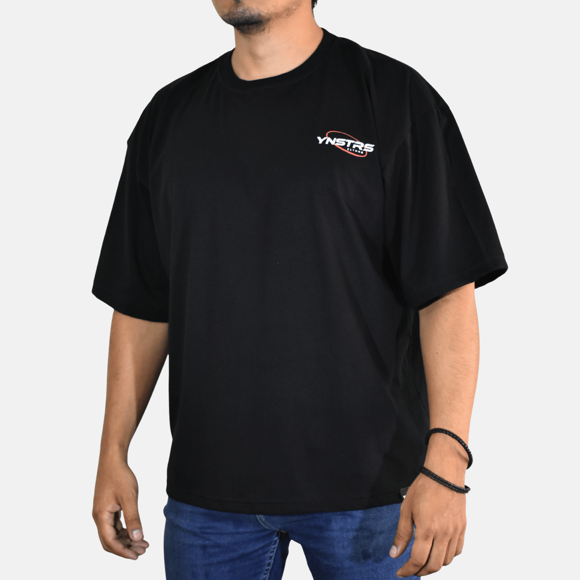 POLO OVERSIZE ALGODÓN FAKE SMILE NEGRO YONISTERS CLOTHING - 5