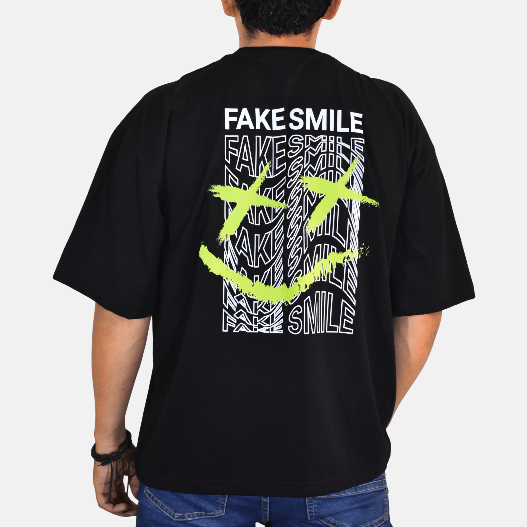 POLO OVERSIZE ALGODÓN FAKE SMILE NEGRO YONISTERS CLOTHING - 6