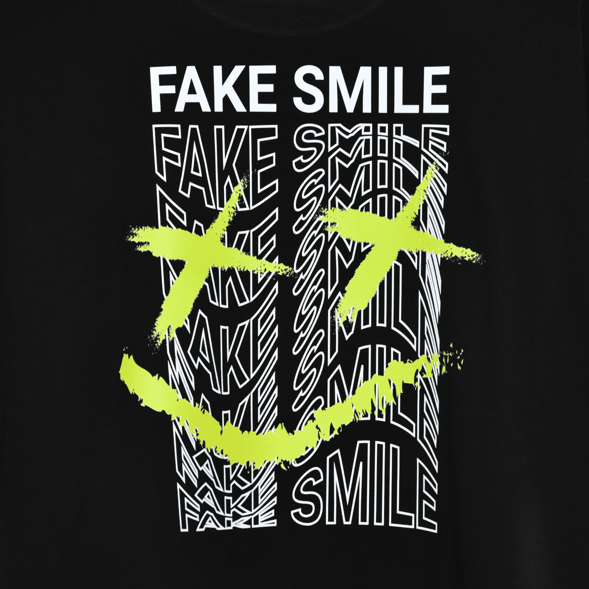 POLO OVERSIZE ALGODÓN FAKE SMILE NEGRO YONISTERS CLOTHING - 7