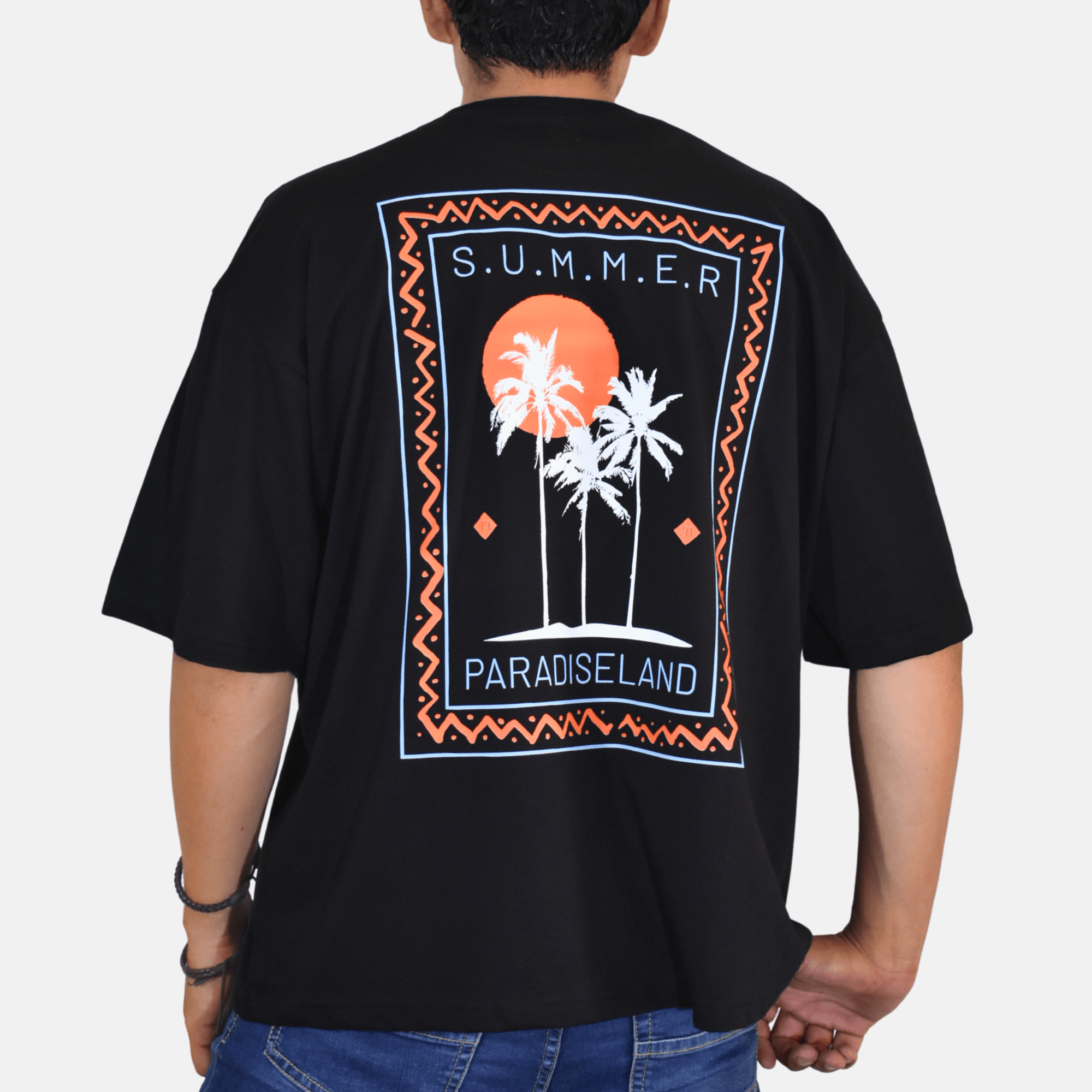 POLO OVERSIZE ALGODÓN SUMMER PARADISE NEGRO YONISTERS CLOTHING - 1