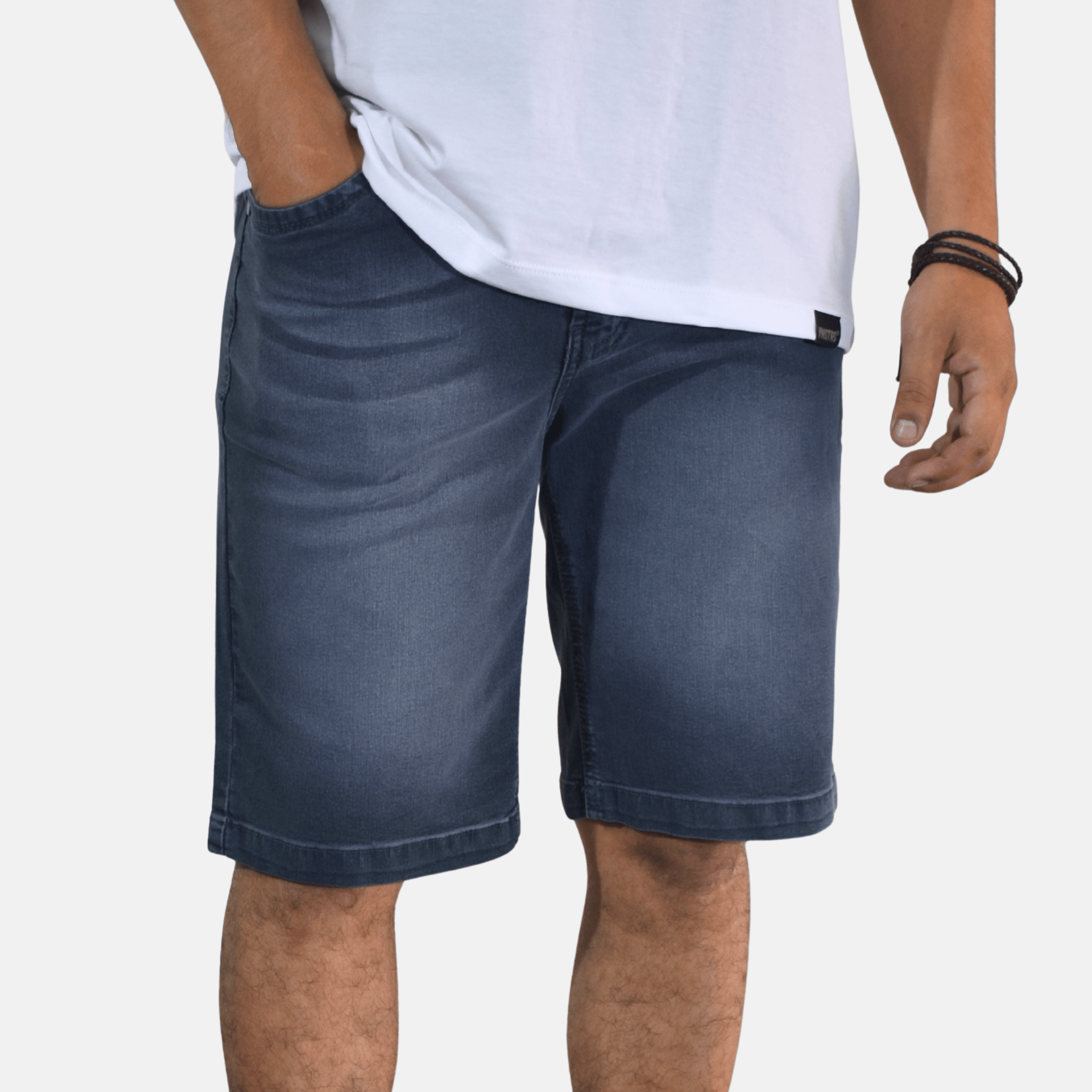SHORT JEAN HOMBRE ULTRA STRECH GRIS SEMIPITILLO YONISTERS CLOTHING - 1