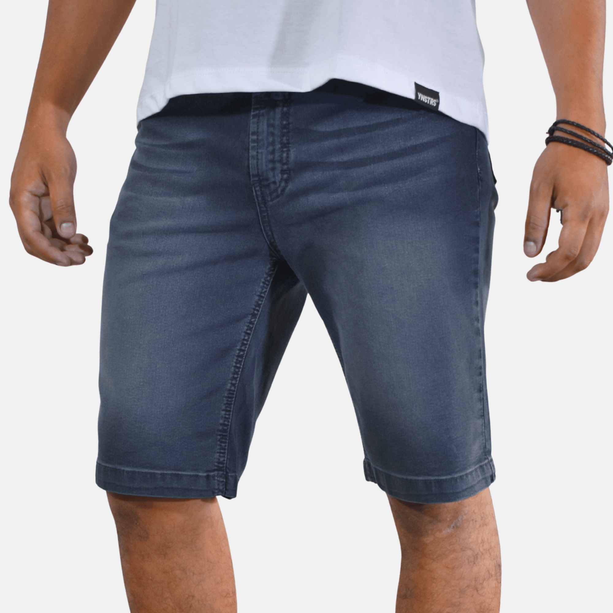SHORT JEAN HOMBRE ULTRA STRECH GRIS SEMIPITILLO YONISTERS CLOTHING - 2