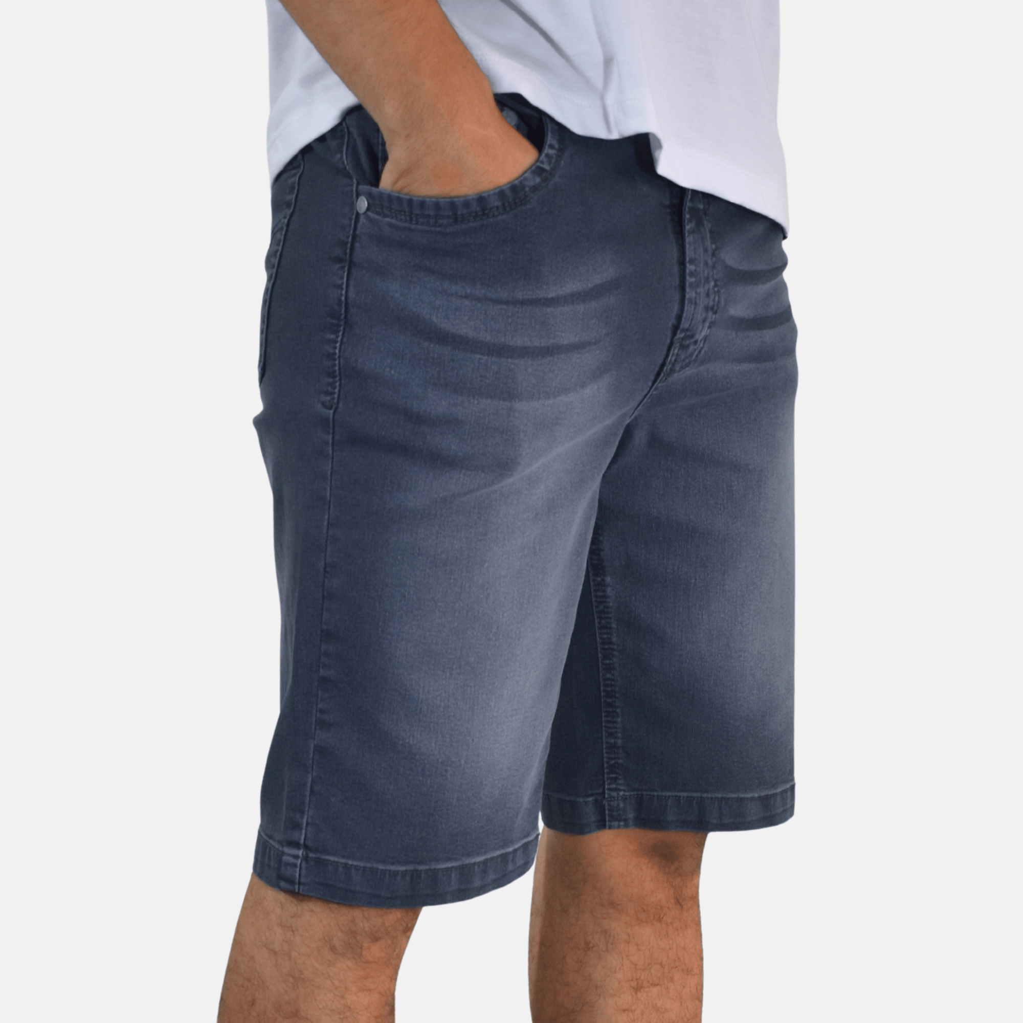 SHORT JEAN HOMBRE ULTRA STRECH GRIS SEMIPITILLO YONISTERS CLOTHING - 3