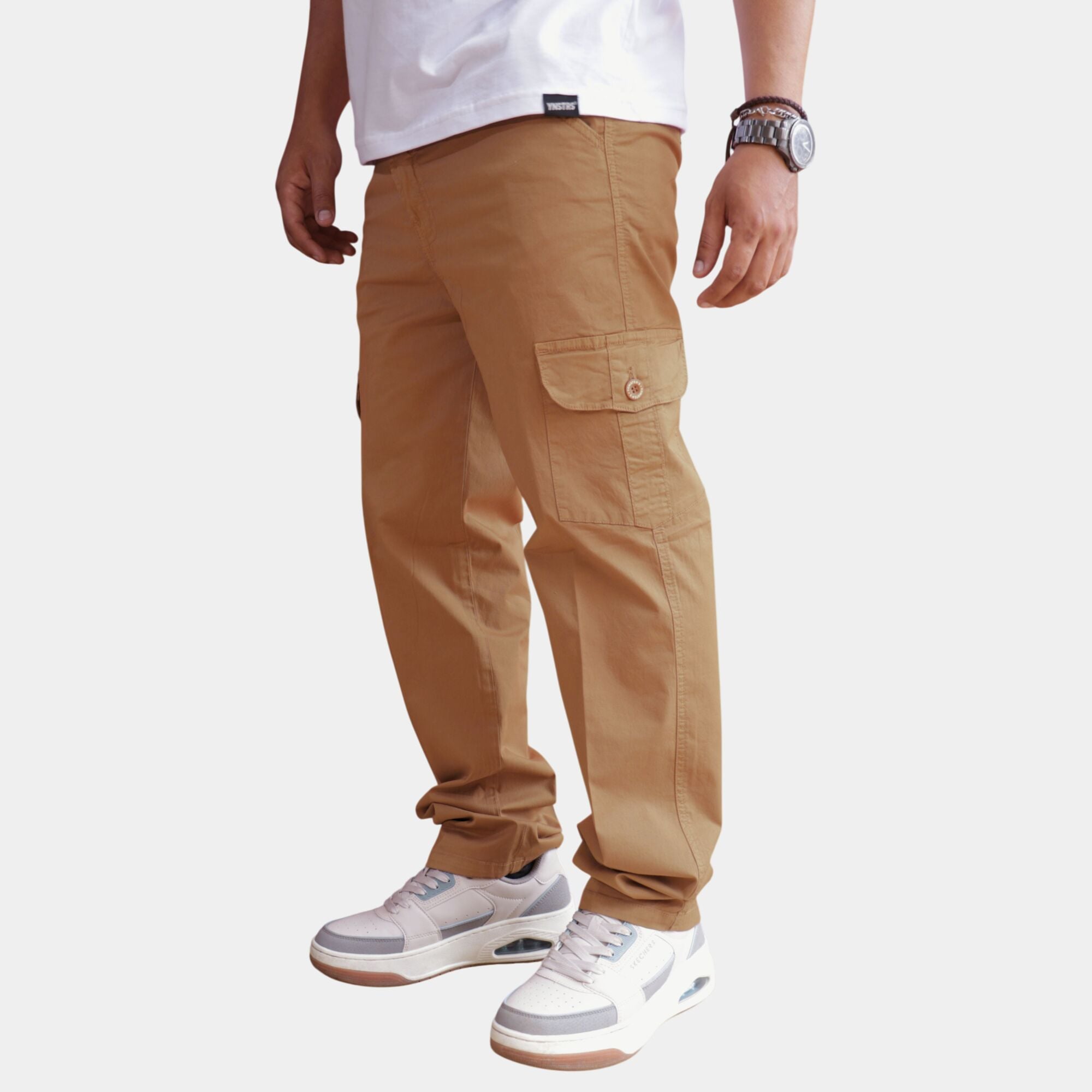 PANTALÓN DRILL CARGO HOMBRE CAMEL MARRÓN ALGODÓN YONISTERS CLOTHING - 2