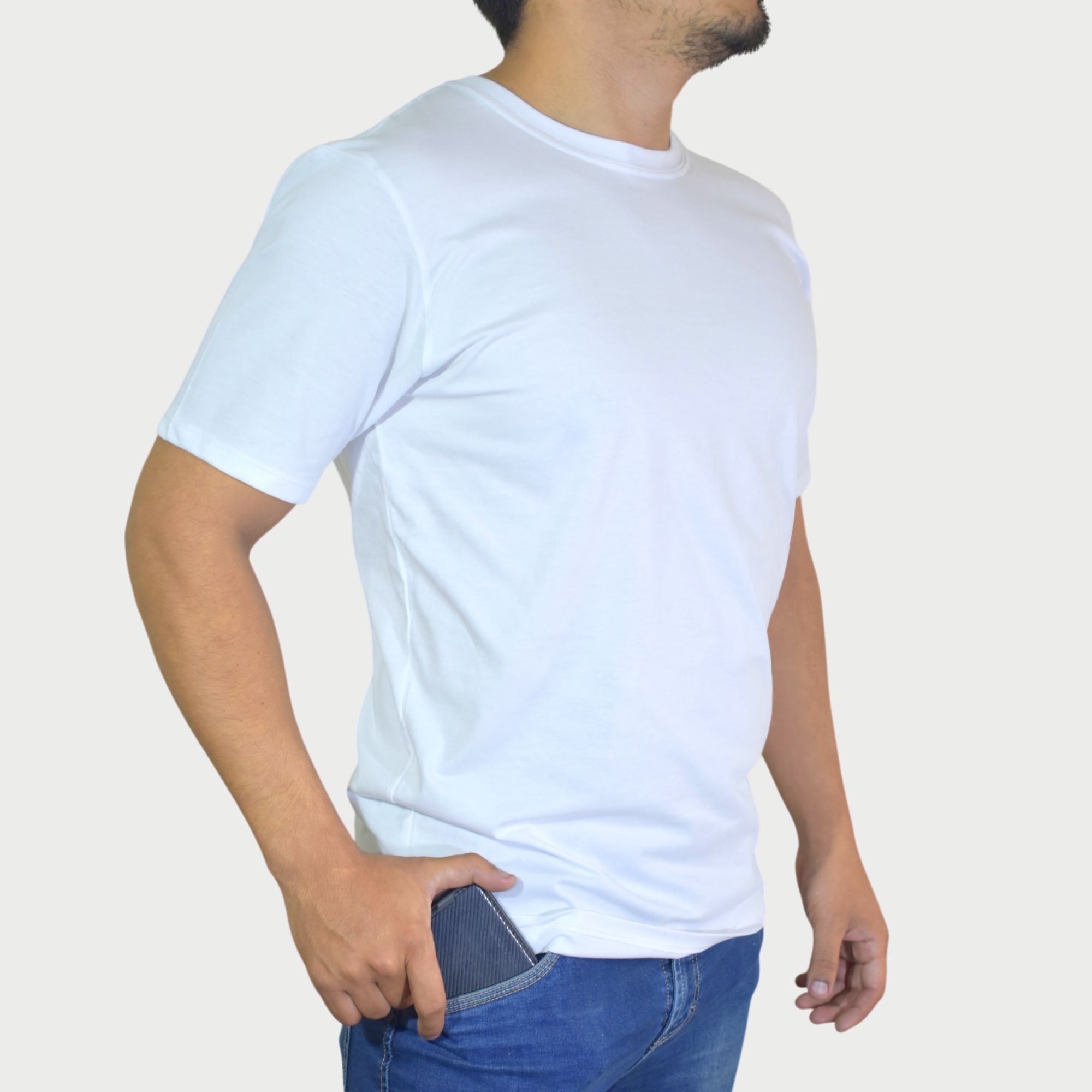 POLO HOMBRE CASUAL ALGODÓN PERUANO REGULAR FIT BLANCO YONISTERS CLOTHING - 1