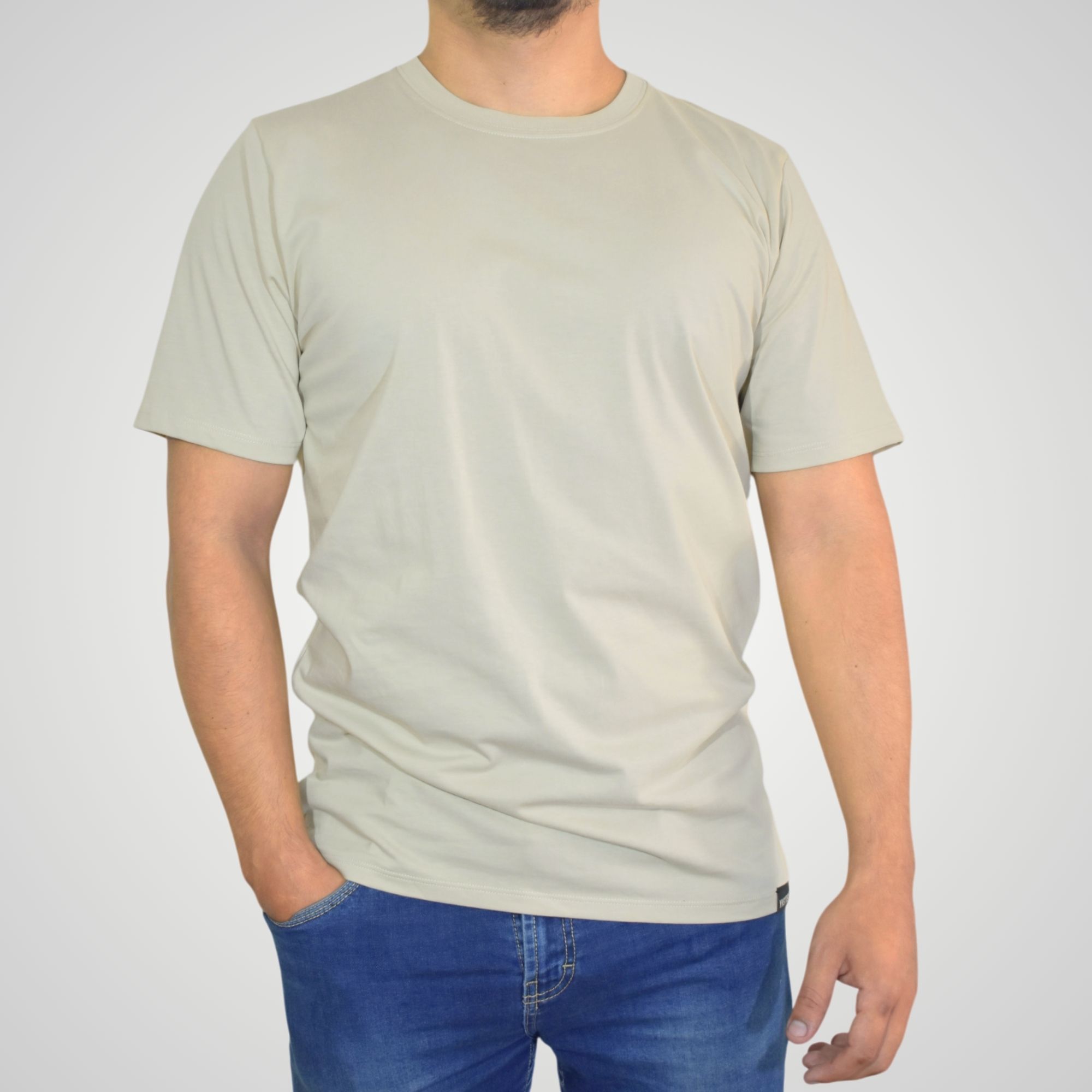 POLO HOMBRE CASUAL ALGODÓN PERUANO REGULAR FIT BEIGE YONISTERS CLOTHING - 1