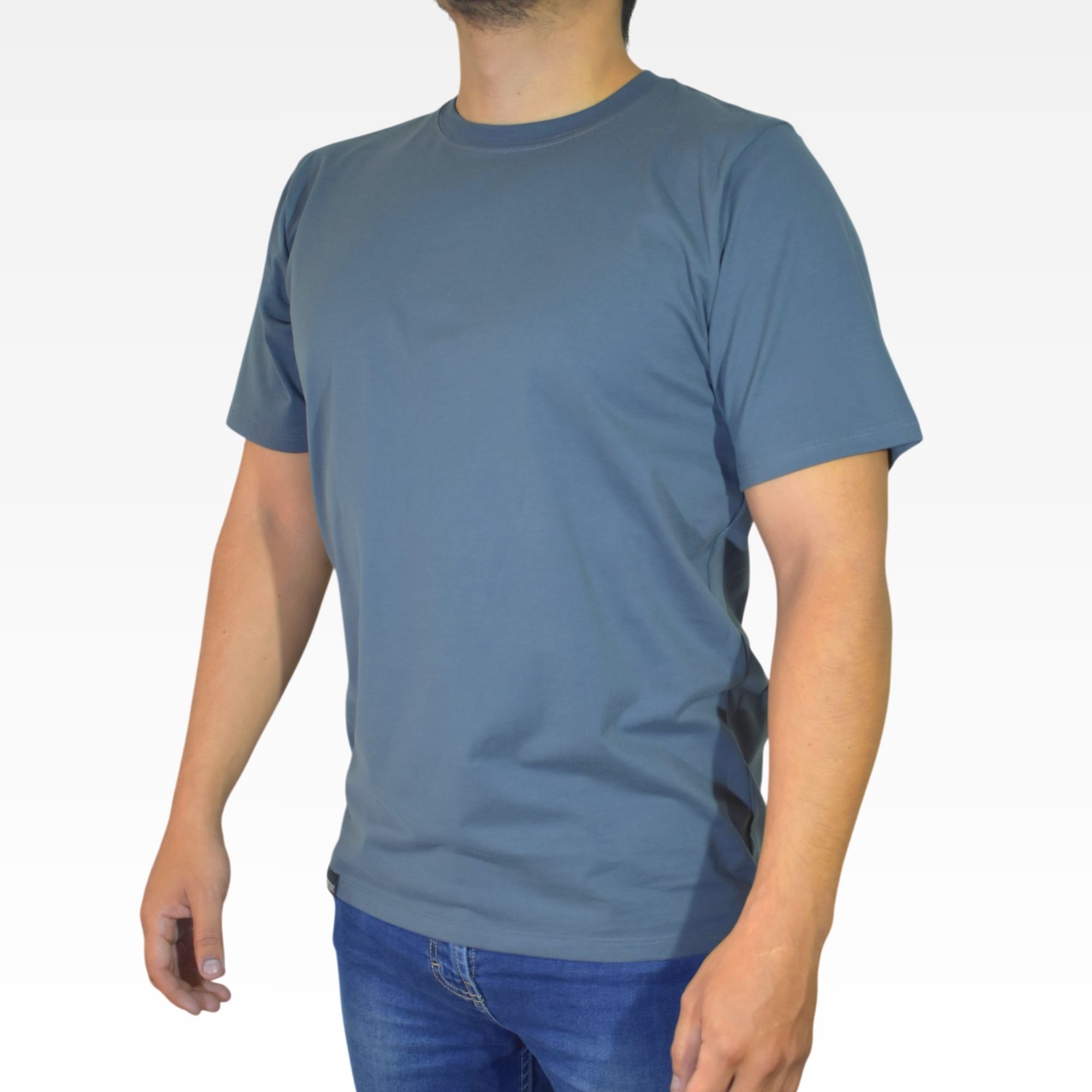 POLO HOMBRE CASUAL ALGODÓN PERUANO REGULAR FIT AZUL ACERO YONISTERS CLOTHING - 3