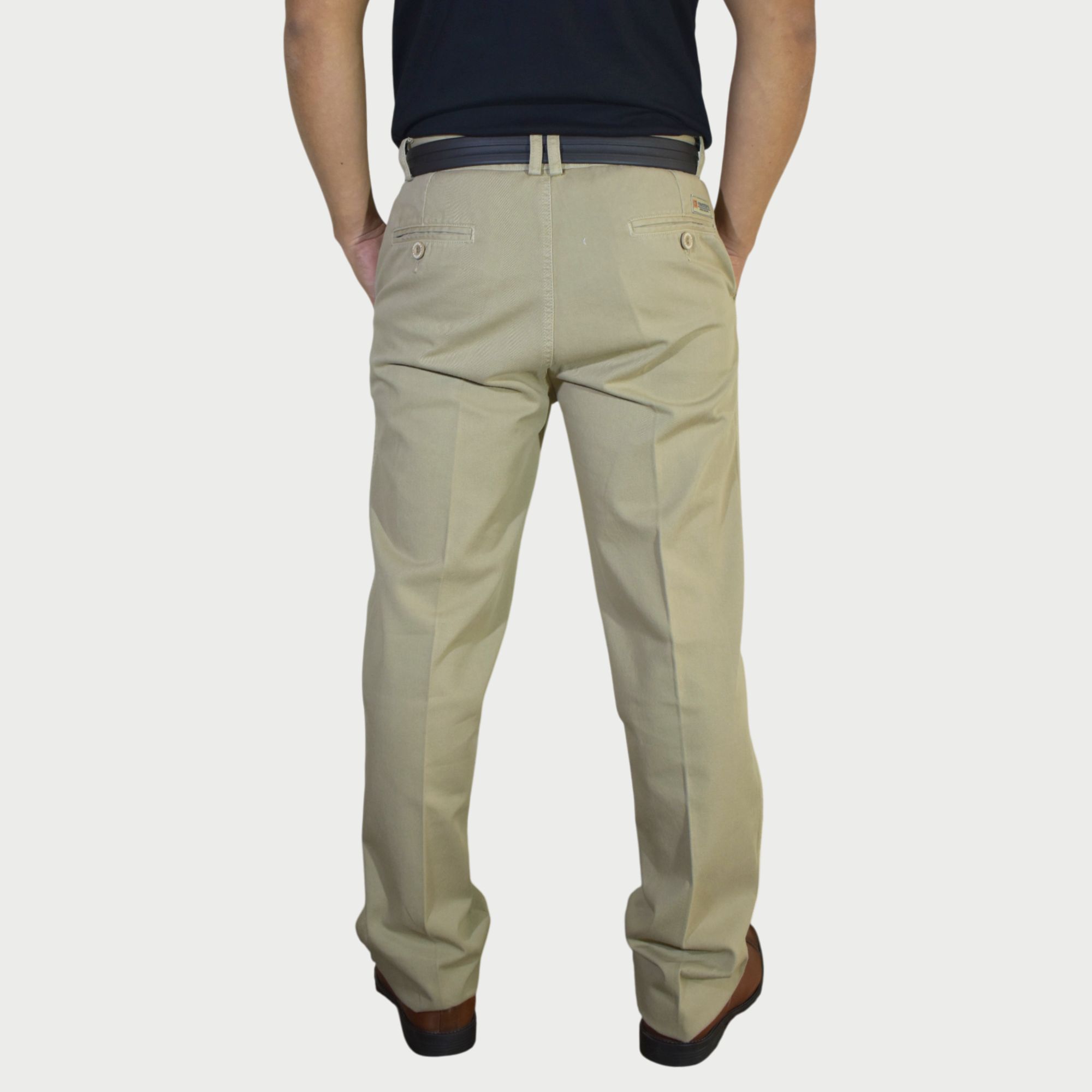 PANTALÓN HOMBRE DE VESTIR 100% DRILL BEIGE FIT CLÁSICO YONISTERS - 5