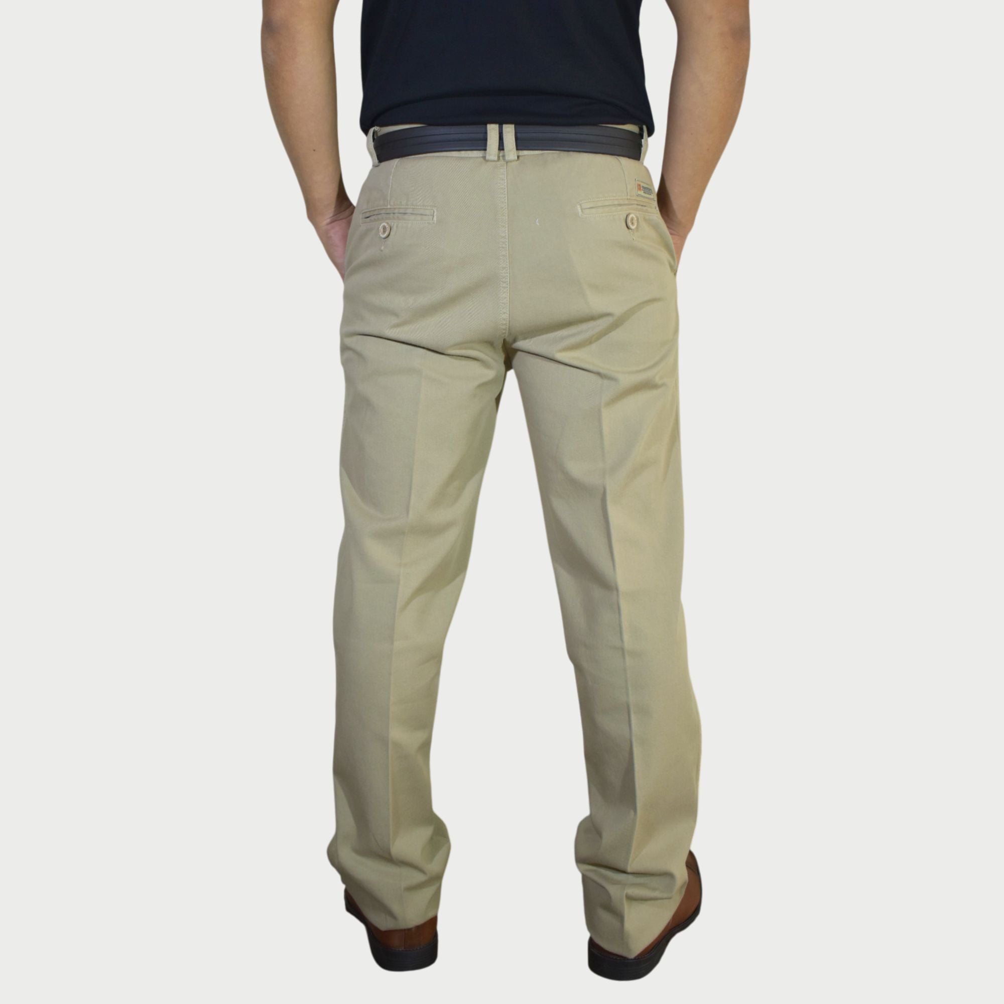 PANTALÓN HOMBRE DE VESTIR 100% DRILL BEIGE FIT CLÁSICO YONISTERS - 5