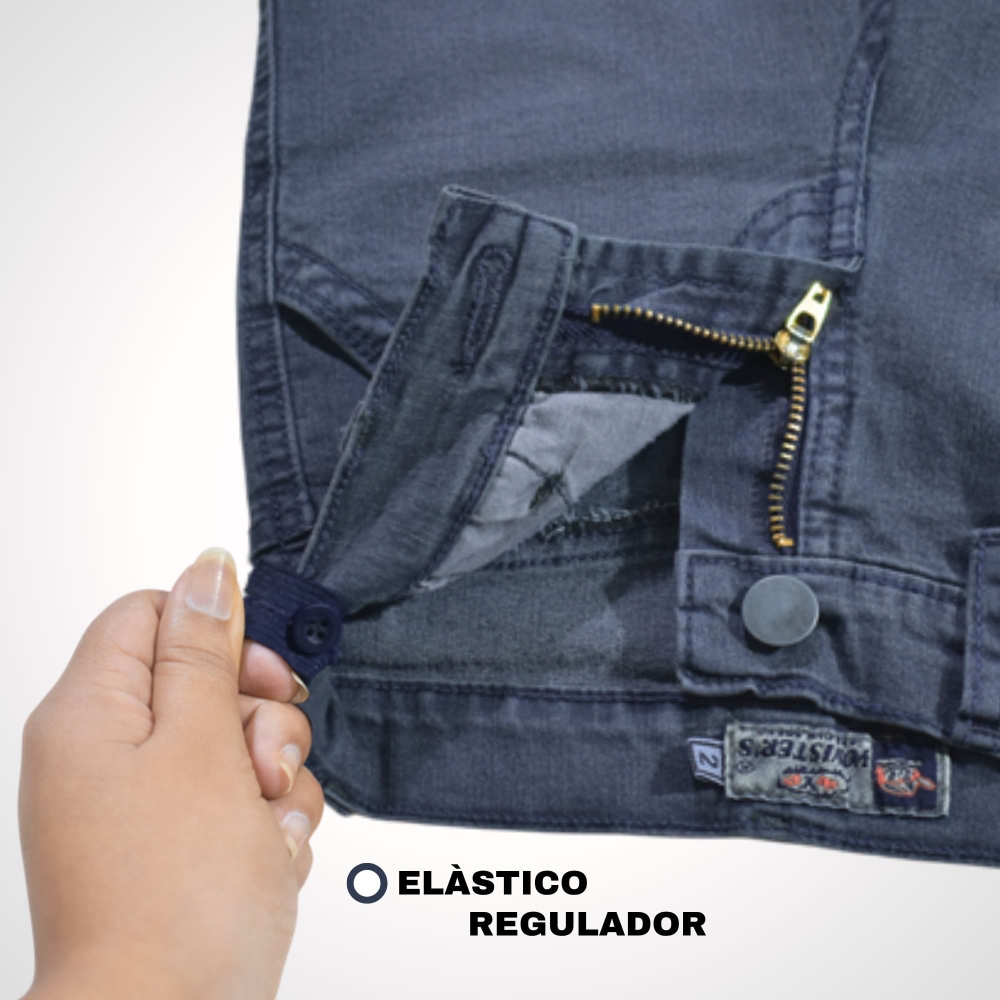 SHORT NIÑO CASUAL JEAN DENIM GRIS AZULADO YONISTERS FIT STRECHT - 5