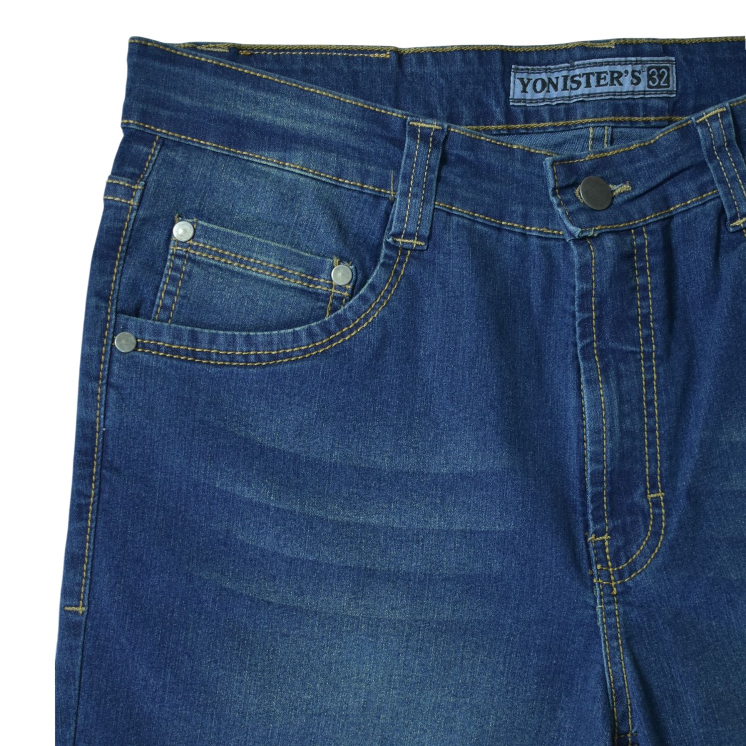 SHORT JEAN HOMBRE CASUAL DENIM AZUL VERDE YONISTERS FIT STRETCH - 5