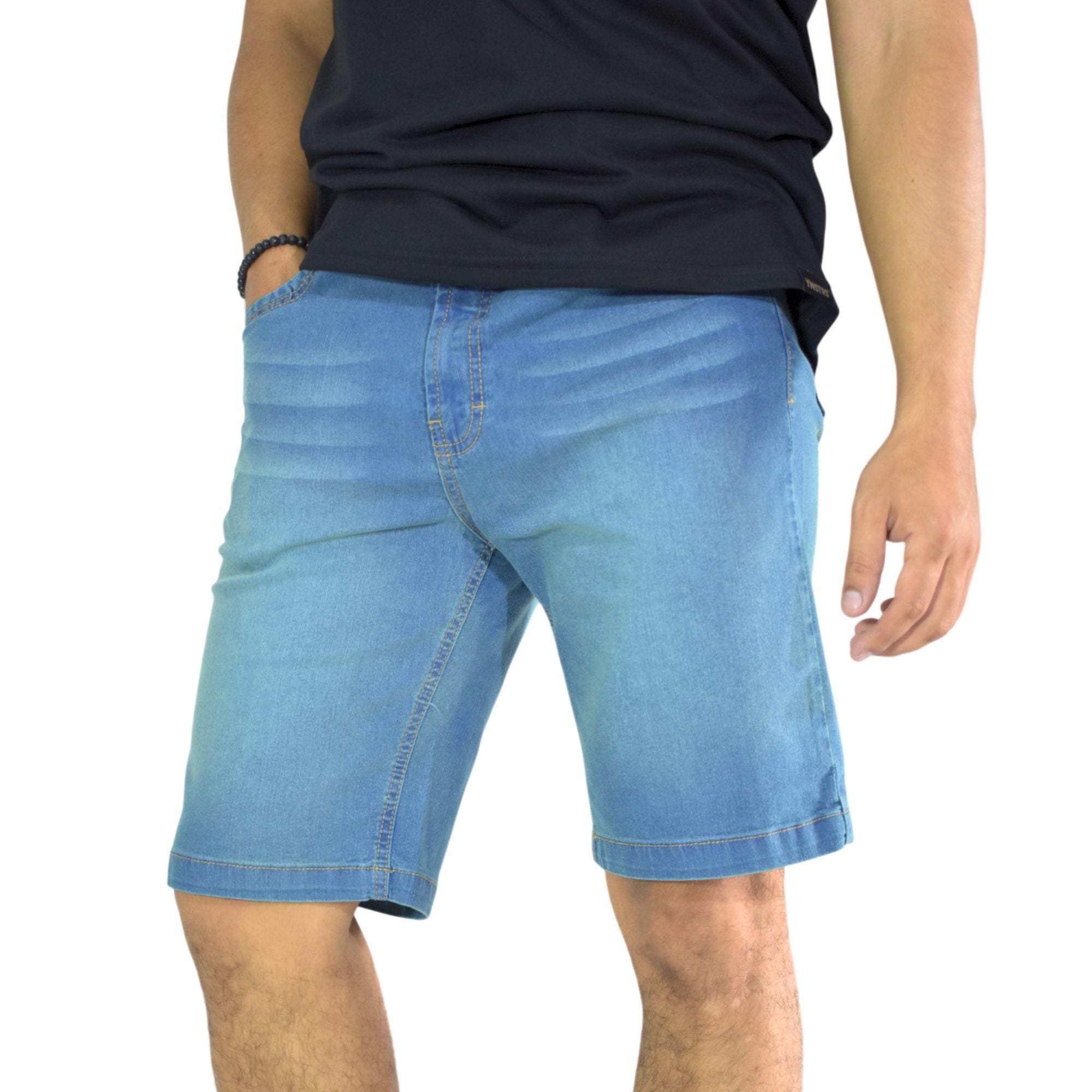 SHORT JEAN HOMBRE CASUAL DENIM CELESTE MAÌZ YONISTERS FIT STRETCH - 1