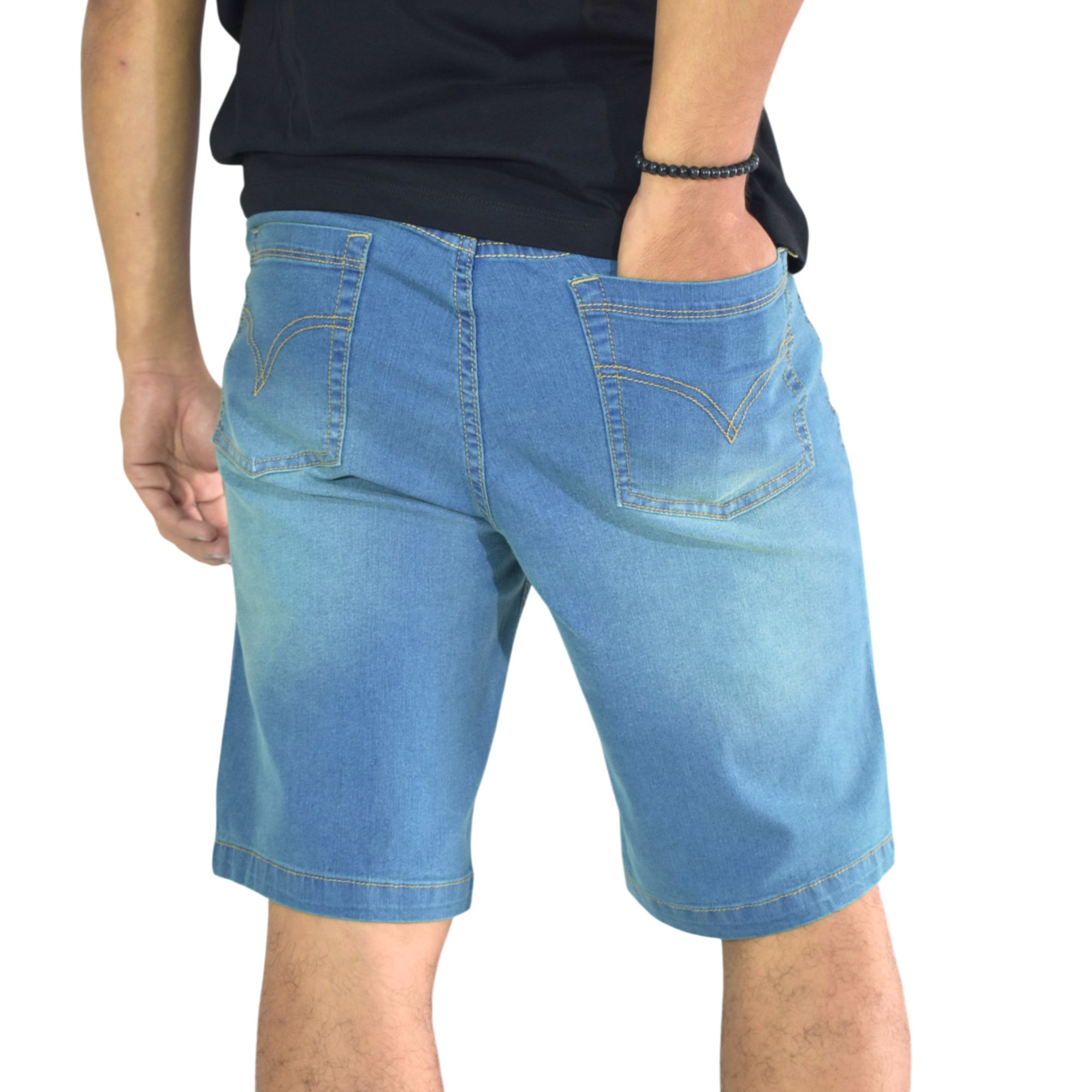 SHORT JEAN HOMBRE CASUAL DENIM CELESTE MAÌZ YONISTERS FIT STRETCH - 4