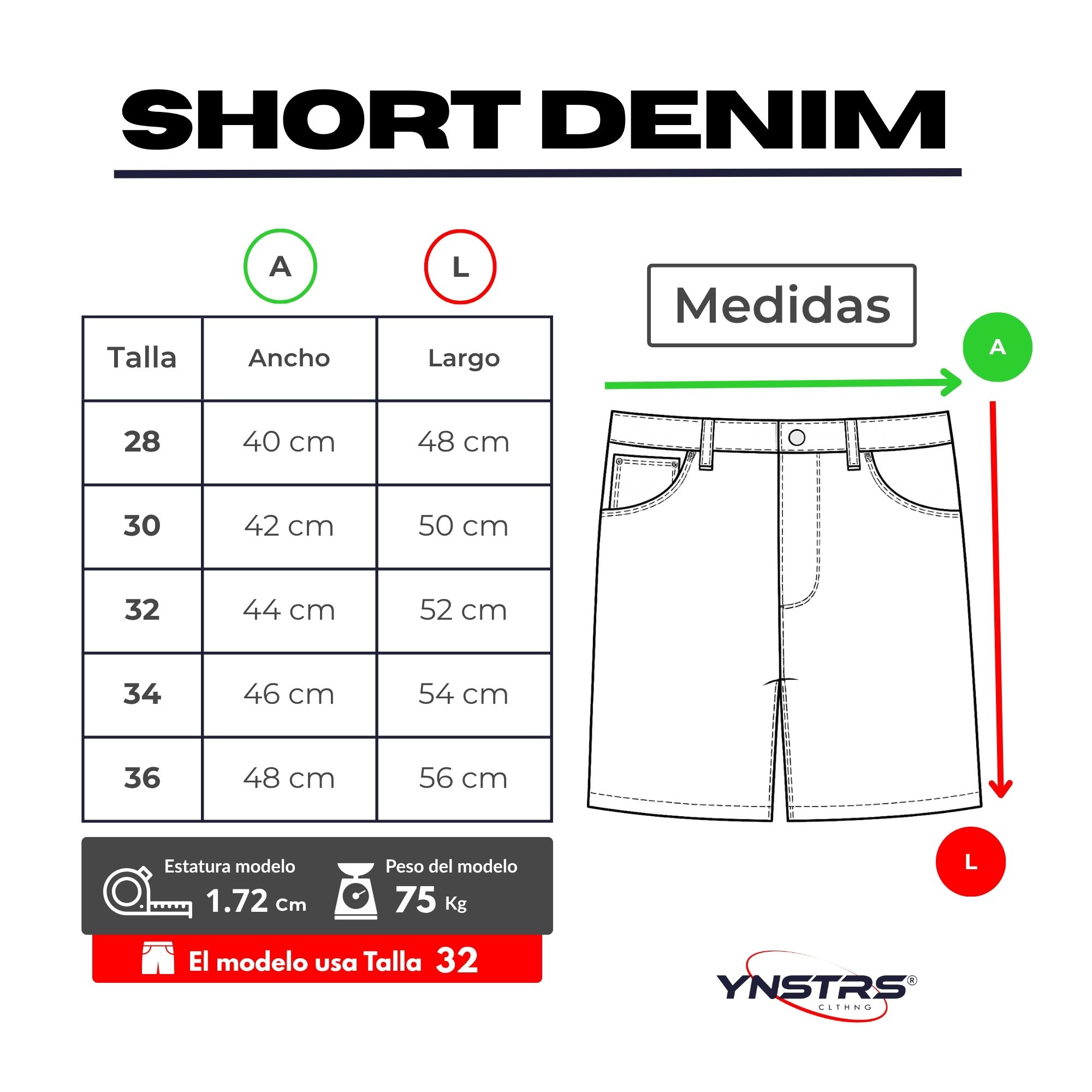 SHORT JEAN HOMBRE CASUAL DENIM CELESTE MAÌZ YONISTERS FIT STRETCH - 6