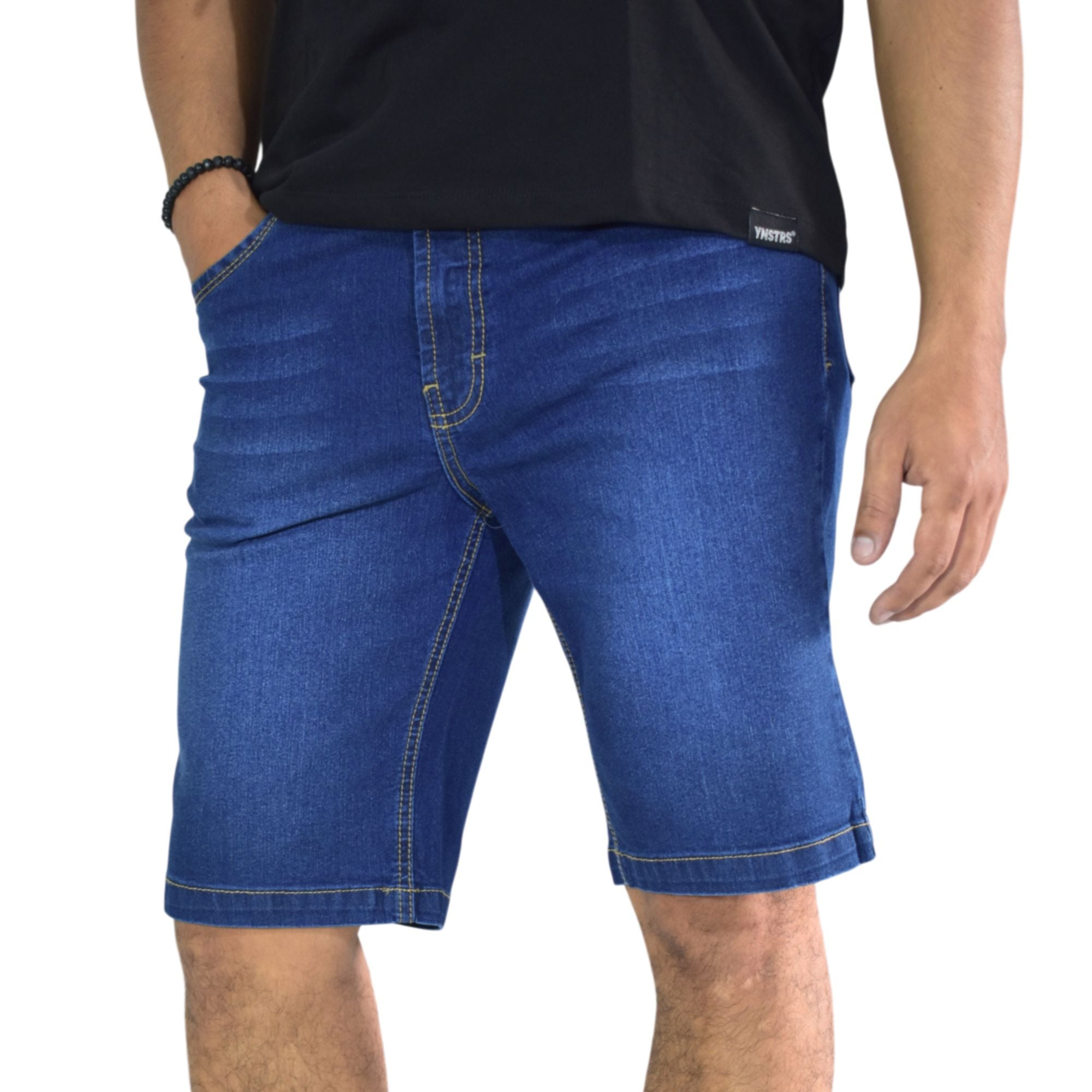 SHORT JEAN HOMBRE CASUAL DENIM AZUL YONISTERS FIT STRETCH - 1