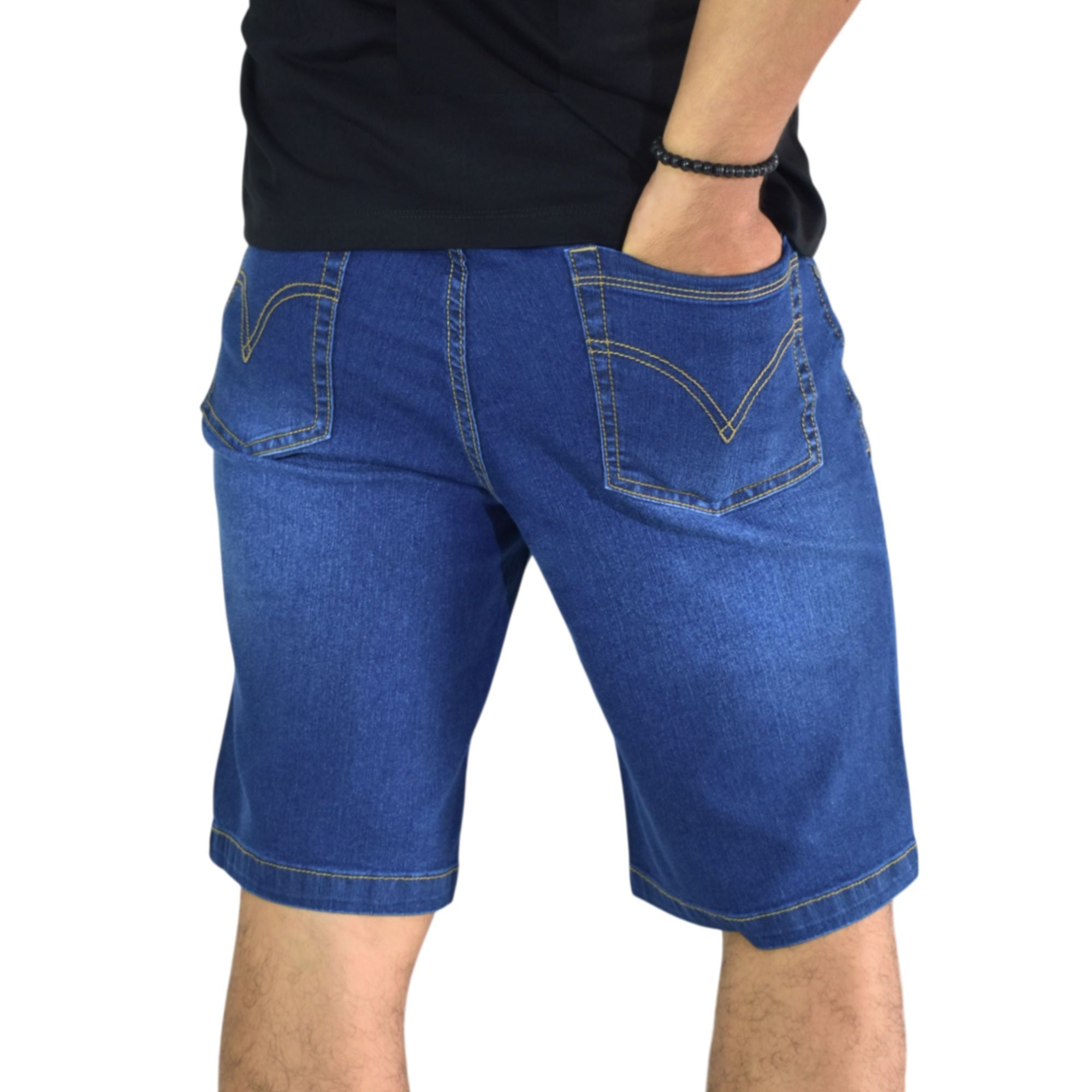 SHORT JEAN HOMBRE CASUAL DENIM AZUL YONISTERS FIT STRETCH - 3