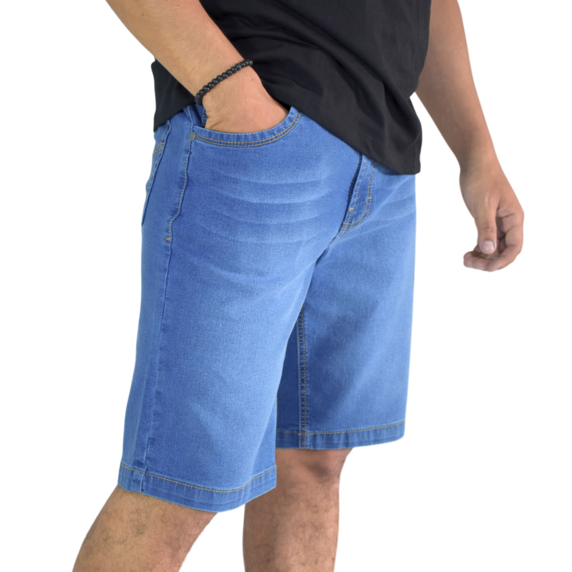 SHORT JEAN HOMBRE CASUAL DENIM CELESTE YONISTERS FIT STRETCH - 1