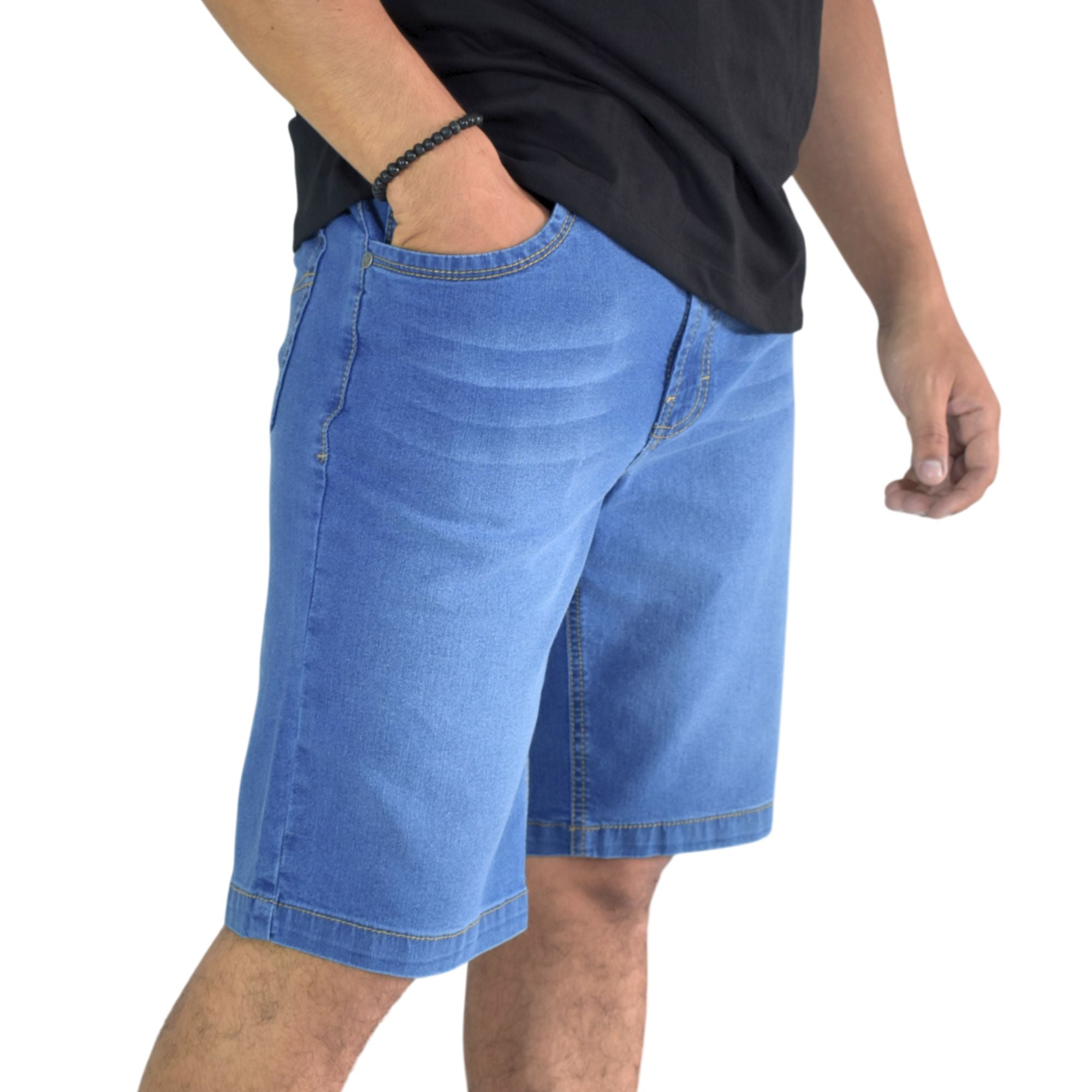 SHORT JEAN HOMBRE CASUAL DENIM CELESTE YONISTERS FIT STRETCH - 1