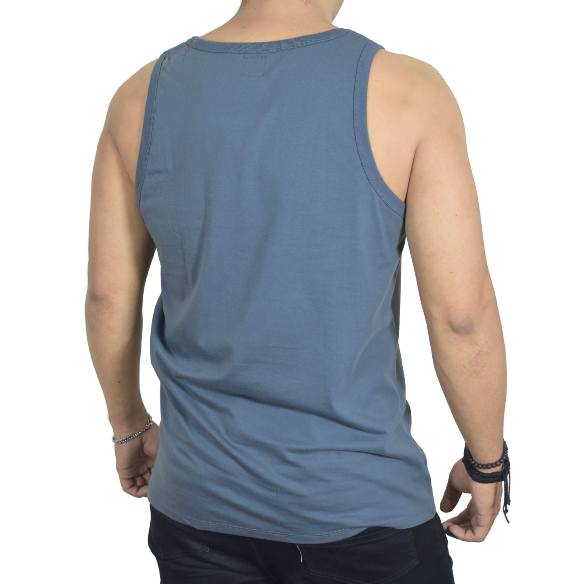 BIVIDI CON BOLSILLO HOMBRE CASUAL 100% ALGODÓN PERUANO AZUL ACERO - 2