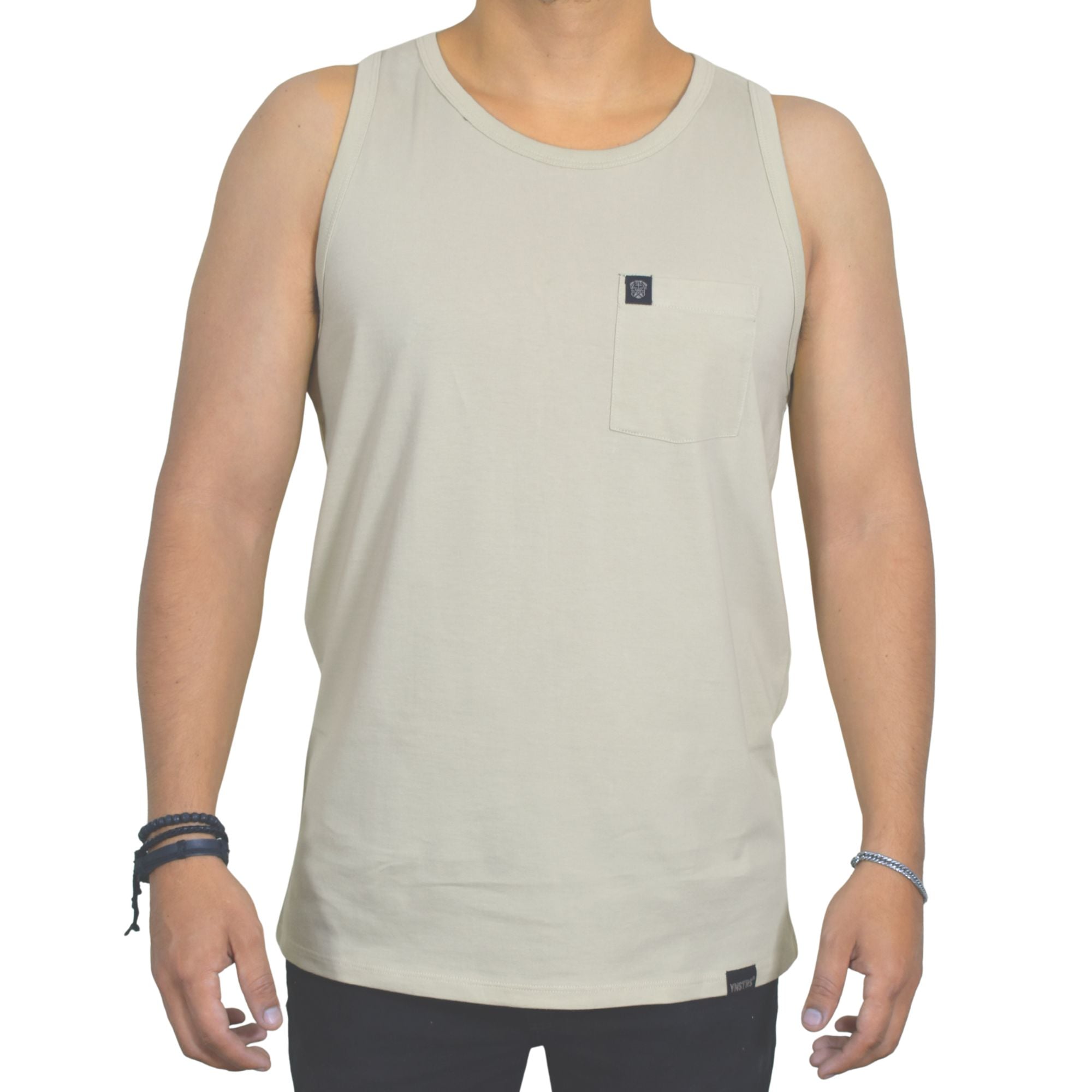 BIVIDI CON BOLSILLO HOMBRE CASUAL 100% ALGODÓN PERUANO BEIGE - 1