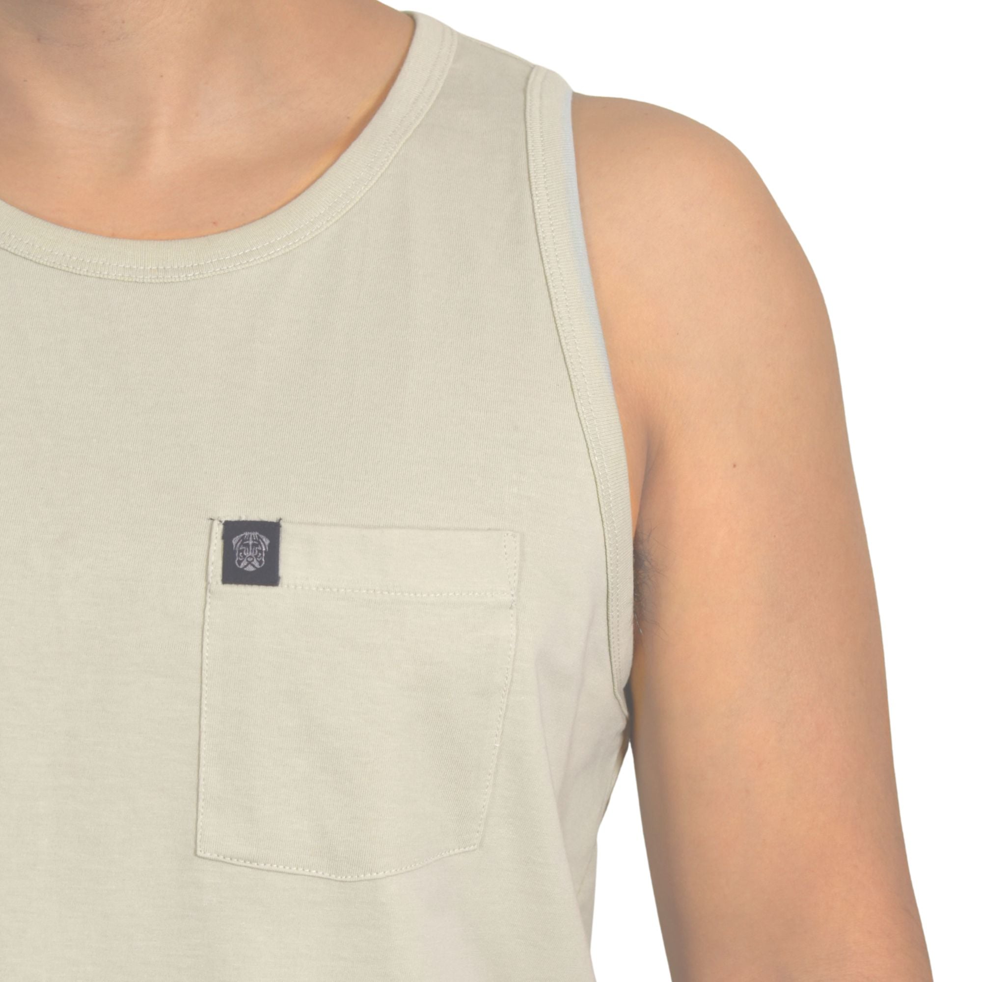 BIVIDI CON BOLSILLO HOMBRE CASUAL 100% ALGODÓN PERUANO BEIGE - 2