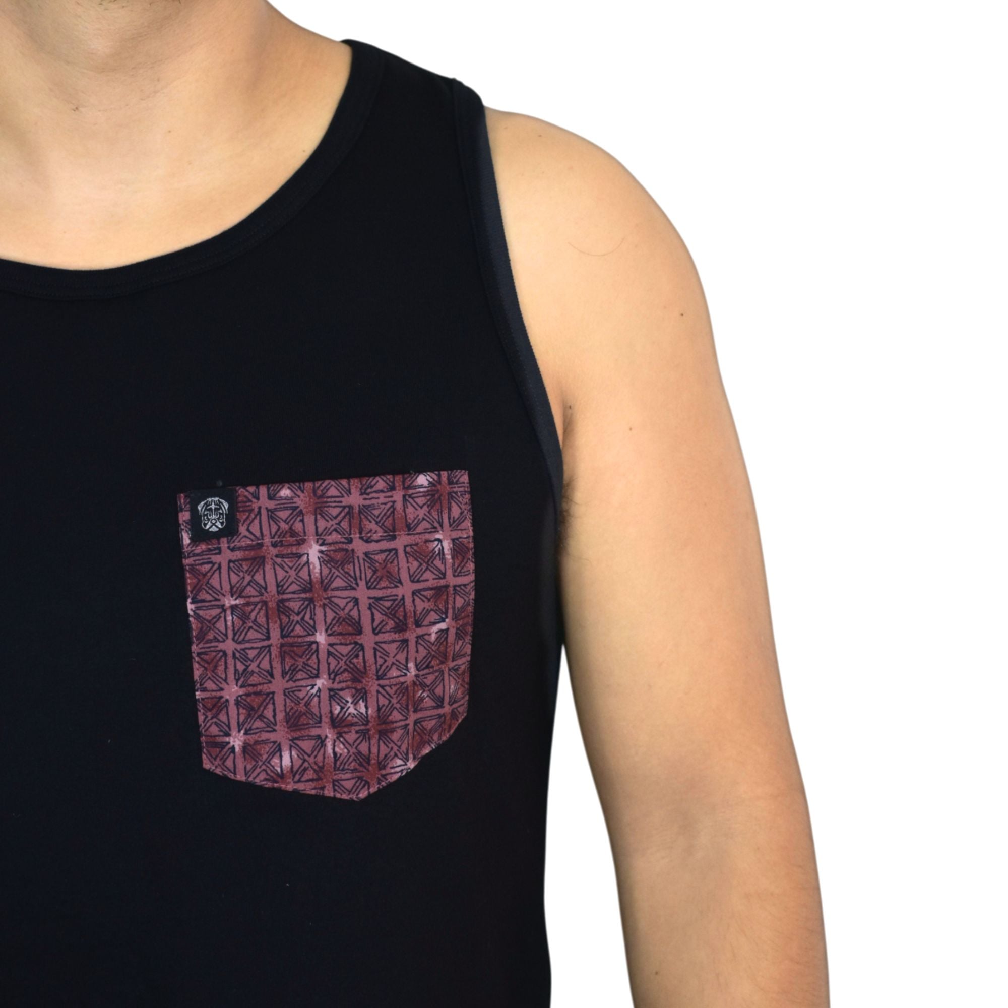 BIVIDÍ HOMBRE CASUAL CON BOLSILLO ROJO YONISTERS ALGODÓN NEGRO - 4