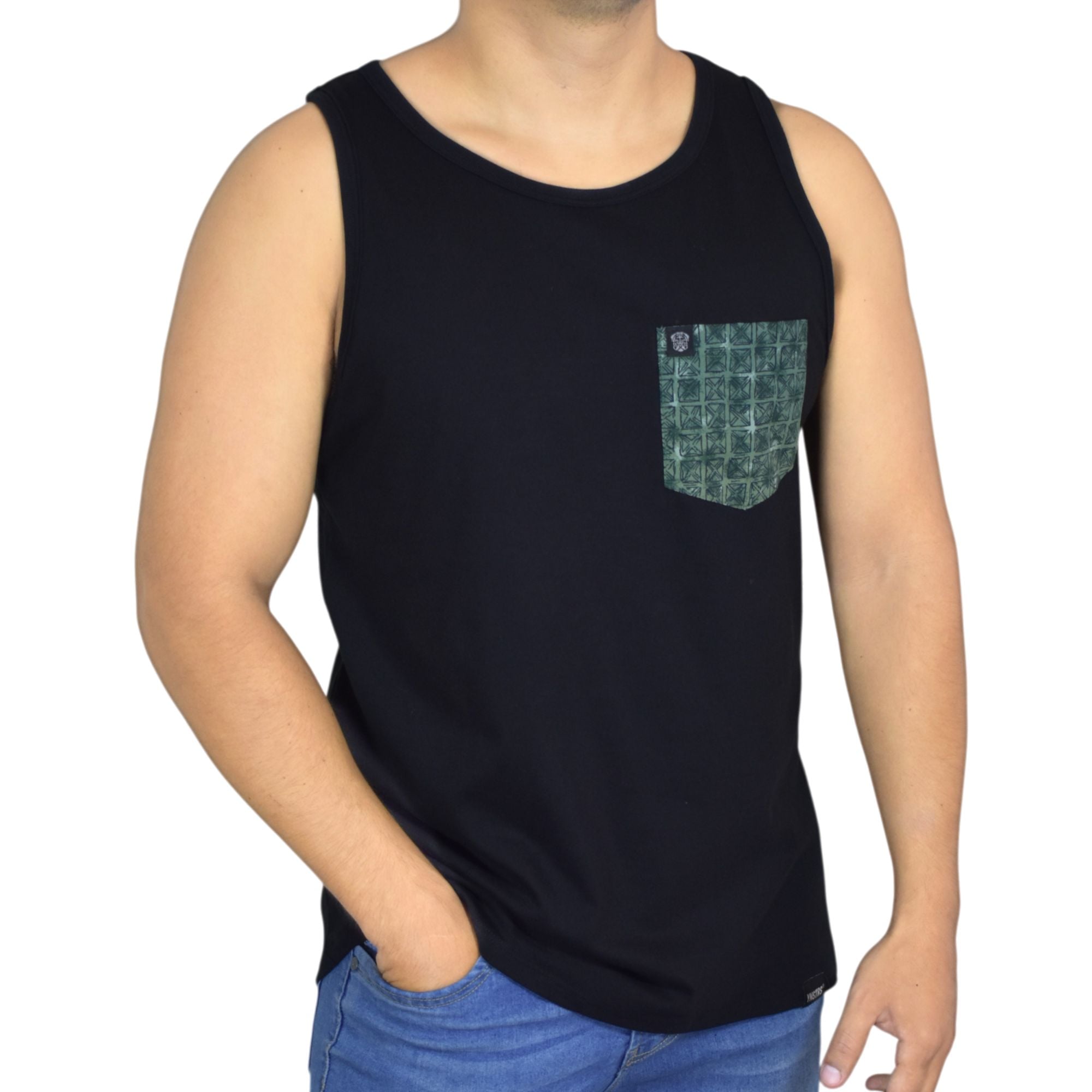 BIVIDÍ HOMBRE CASUAL CON BOLSILLO VERDE YONISTERS ALGODÓN NEGRO - 1