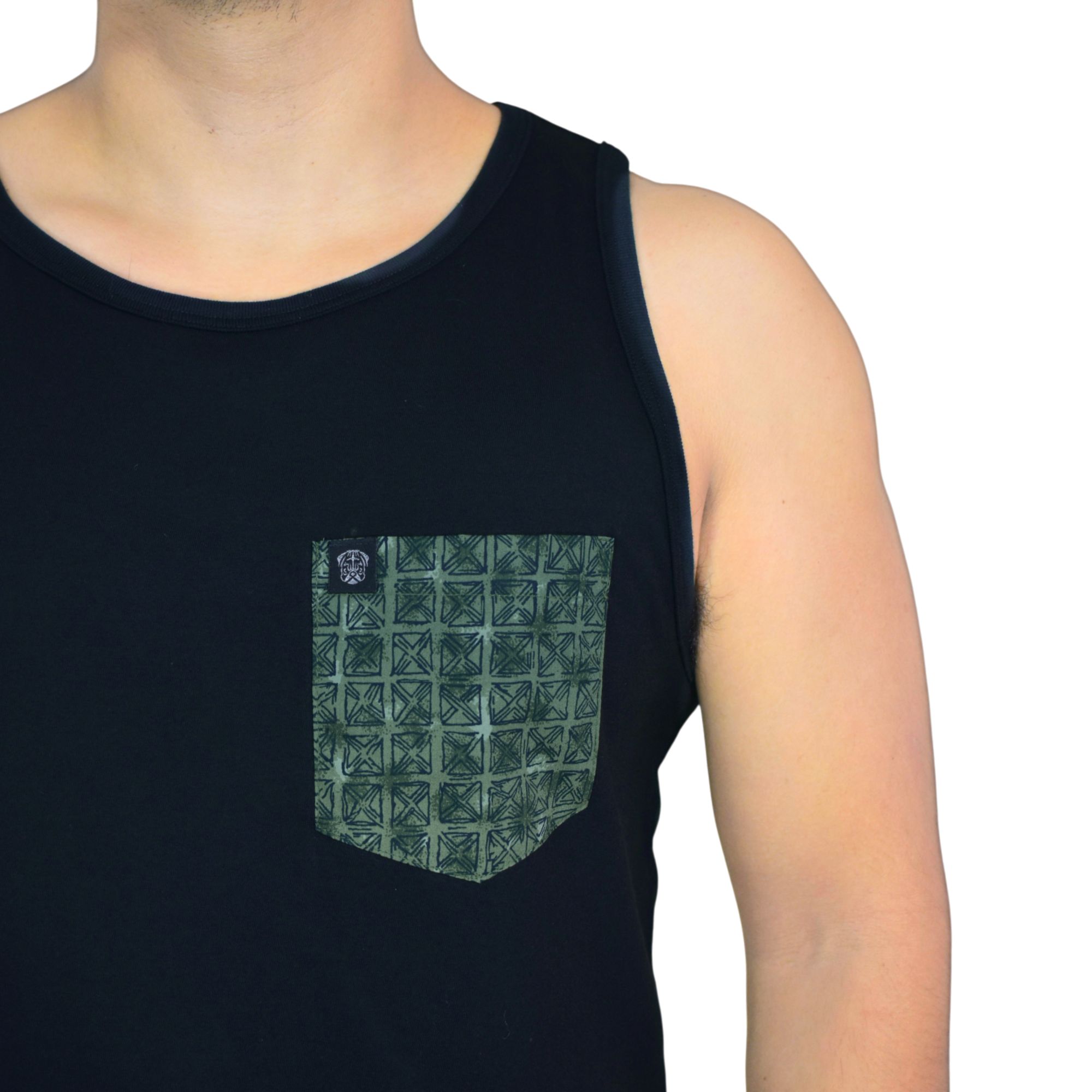 BIVIDÍ HOMBRE CASUAL CON BOLSILLO VERDE YONISTERS ALGODÓN NEGRO - 4