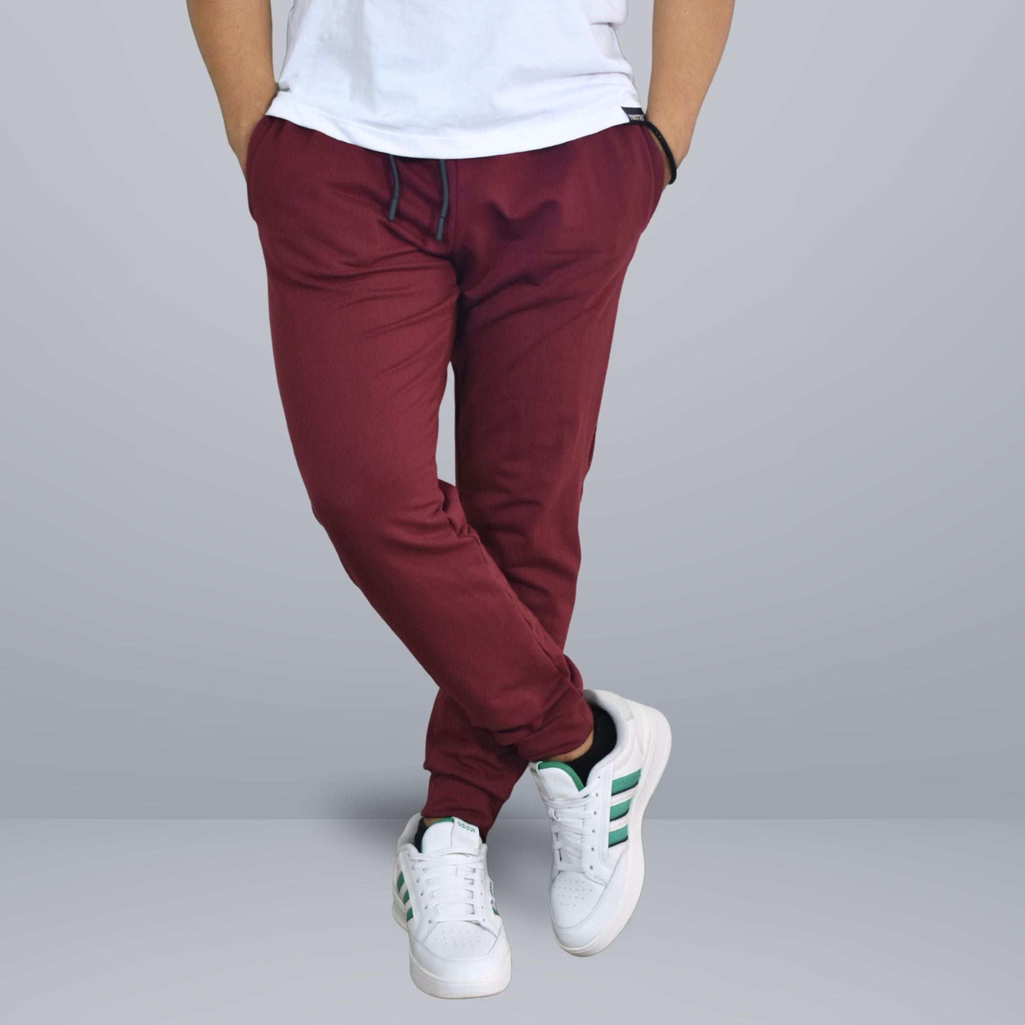 PANTALÓN BUZO DE ALGODÓN HOMBRE CASUAL YONISTERS SLIM FIT ROJO - 1