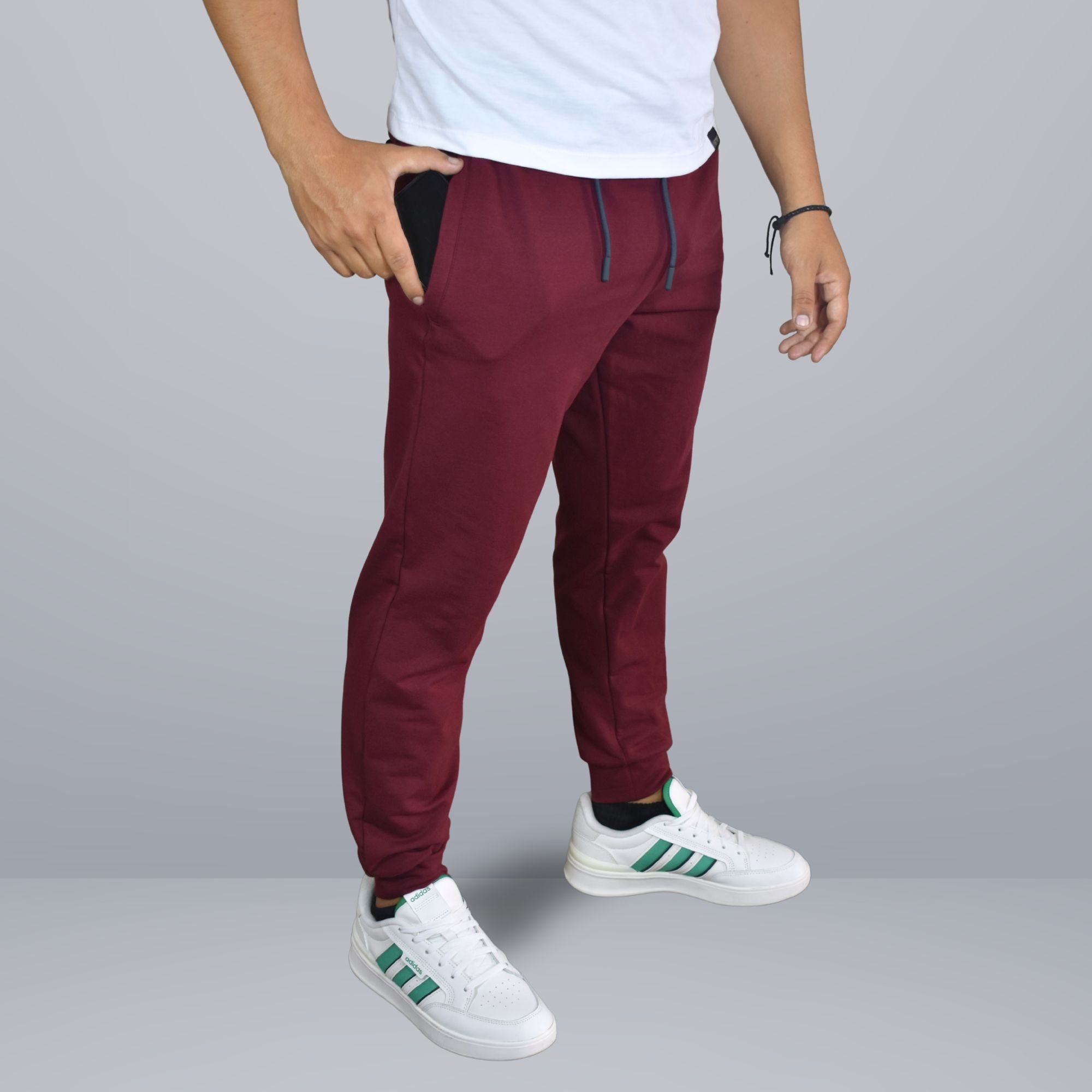PANTALÓN BUZO DE ALGODÓN HOMBRE CASUAL YONISTERS SLIM FIT ROJO - 2