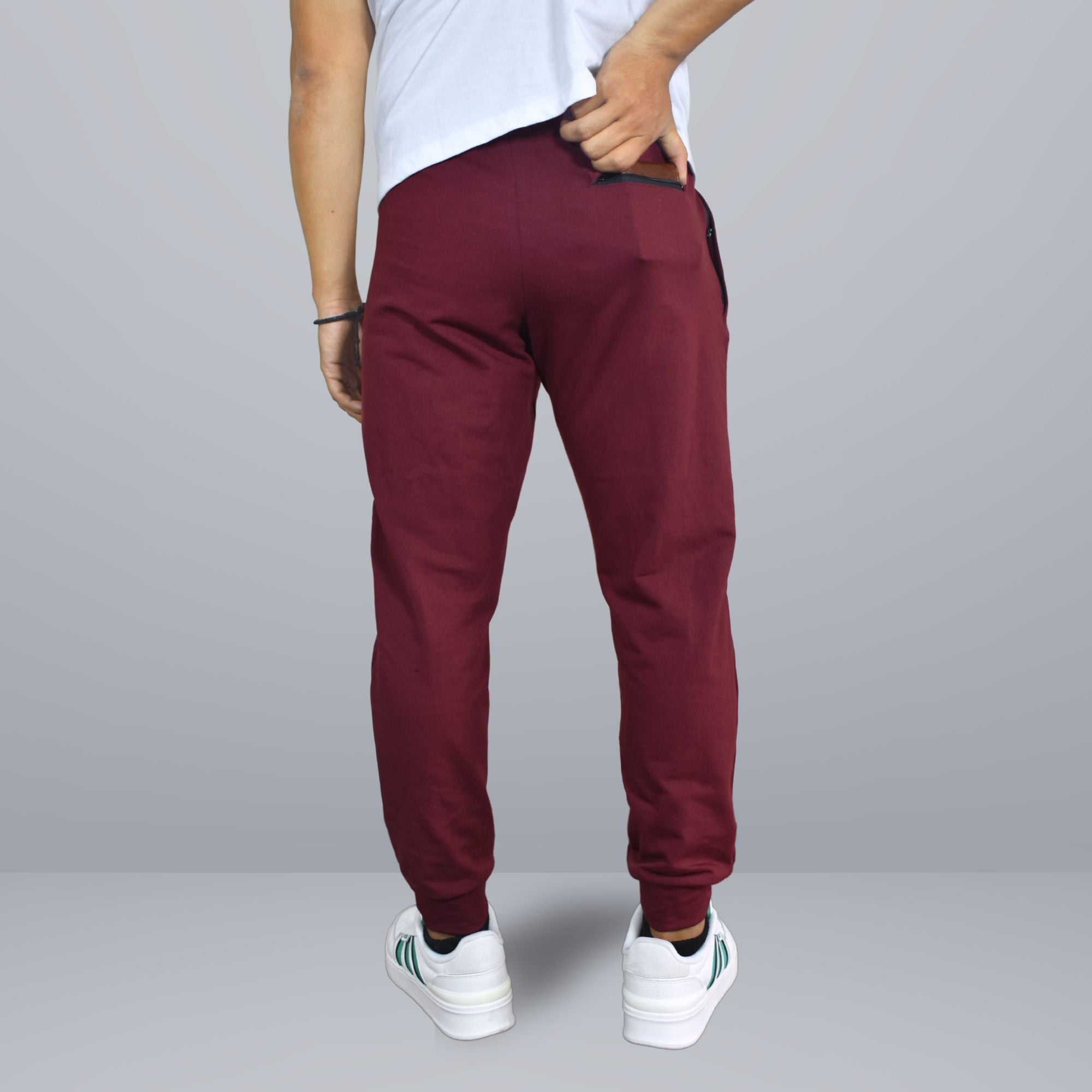PANTALÓN BUZO DE ALGODÓN HOMBRE CASUAL YONISTERS SLIM FIT ROJO - 3