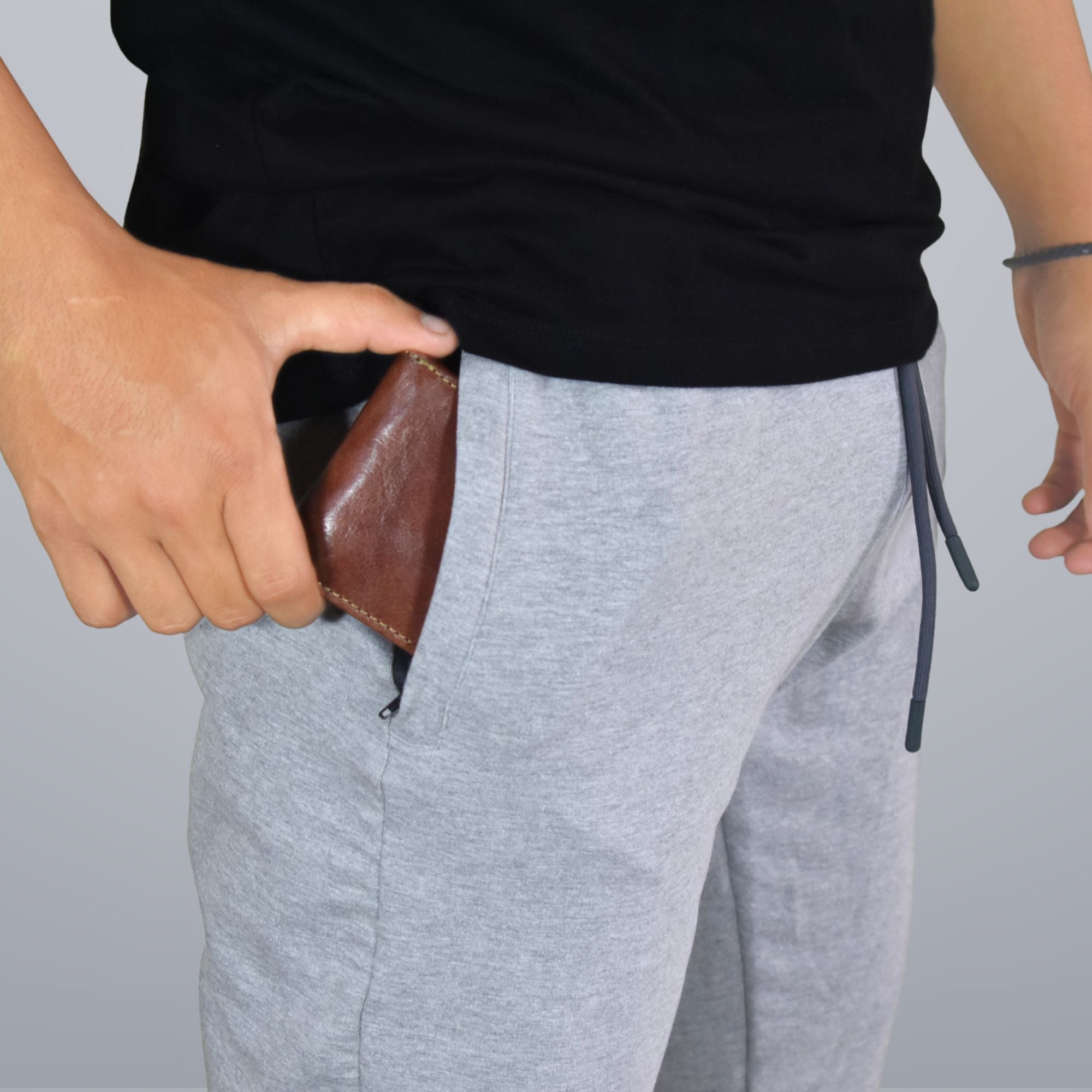 PANTALÓN BUZO DE ALGODÓN HOMBRE CASUAL YONISTERS SLIM FIT GRIS - 5