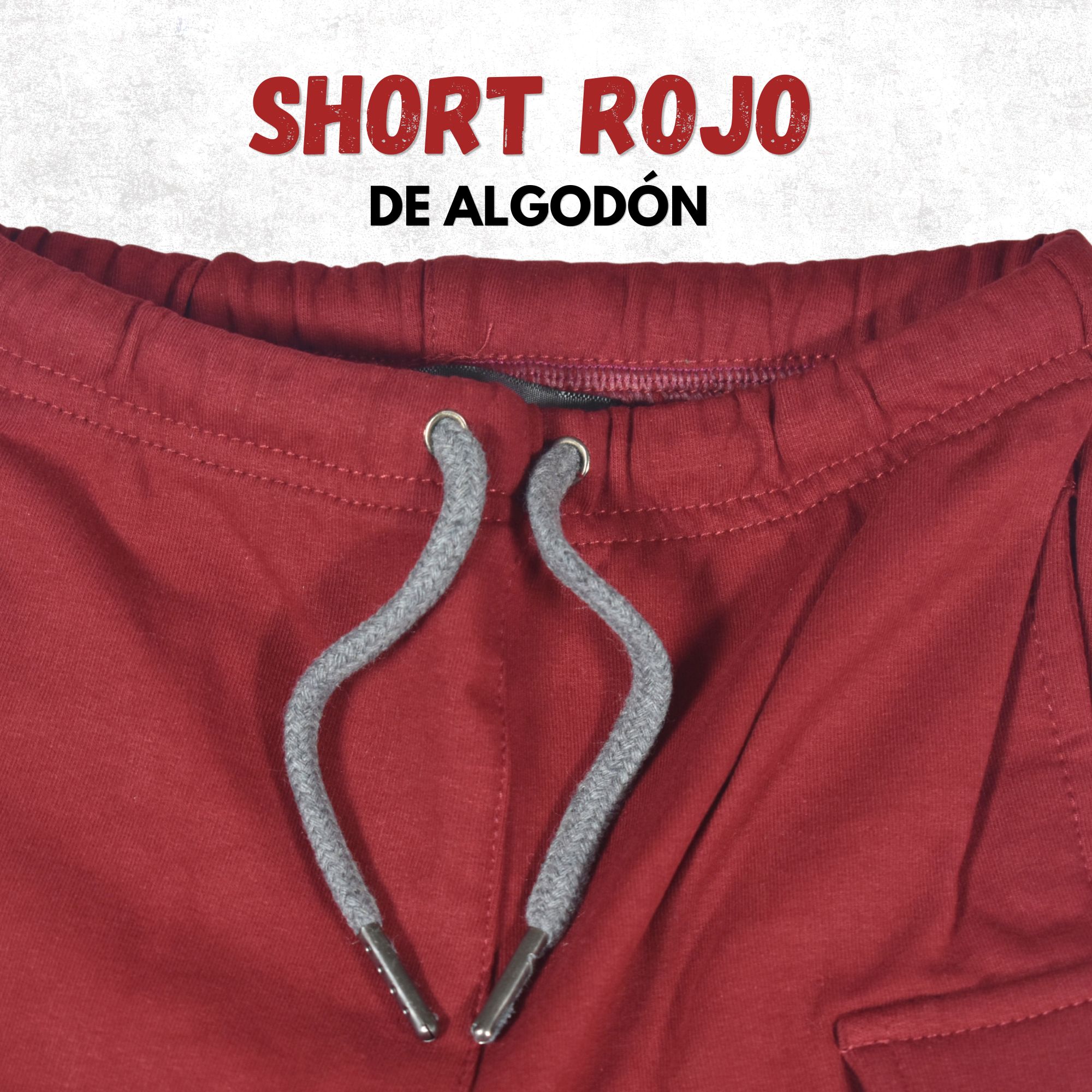 SHORT NIÑO  DE100% ALGODÓN FRENCH TERRY YONISTERS KIDS ROJO - 5