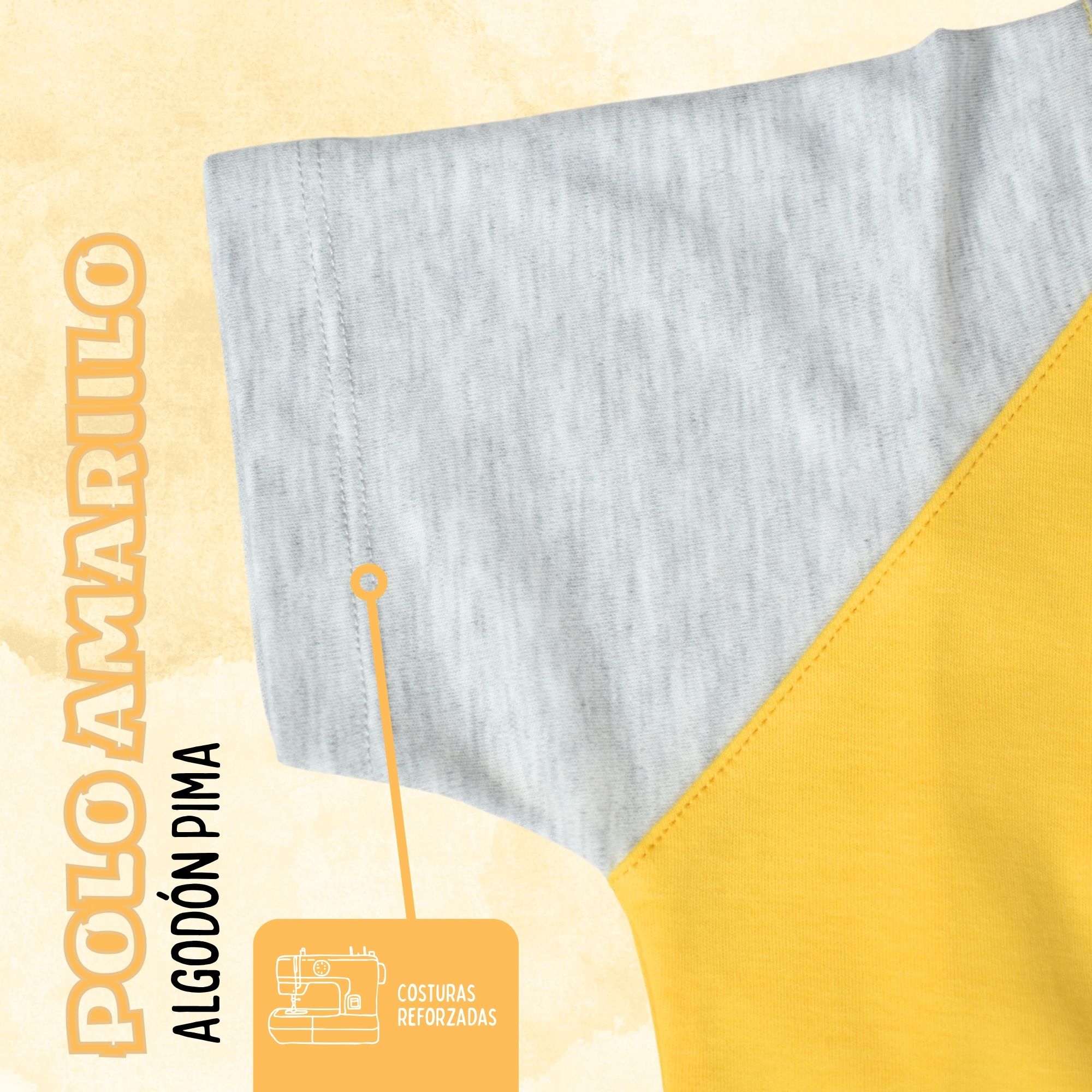 POLO NIÑO CASUAL DE ALGODÓN PIMA PERUANO YONISTERS AMARILLO - 2
