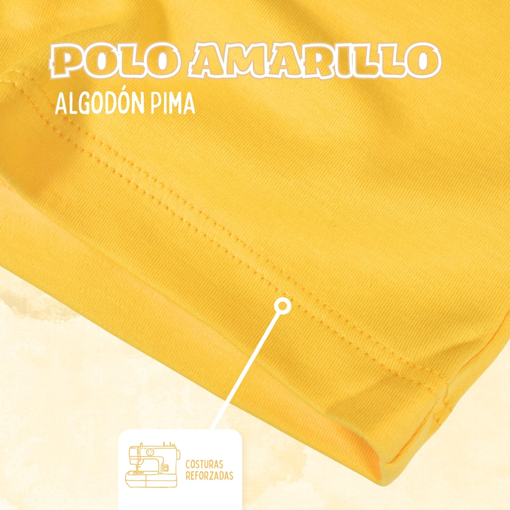 POLO NIÑO CASUAL DE ALGODÓN PIMA PERUANO YONISTERS AMARILLO - 3