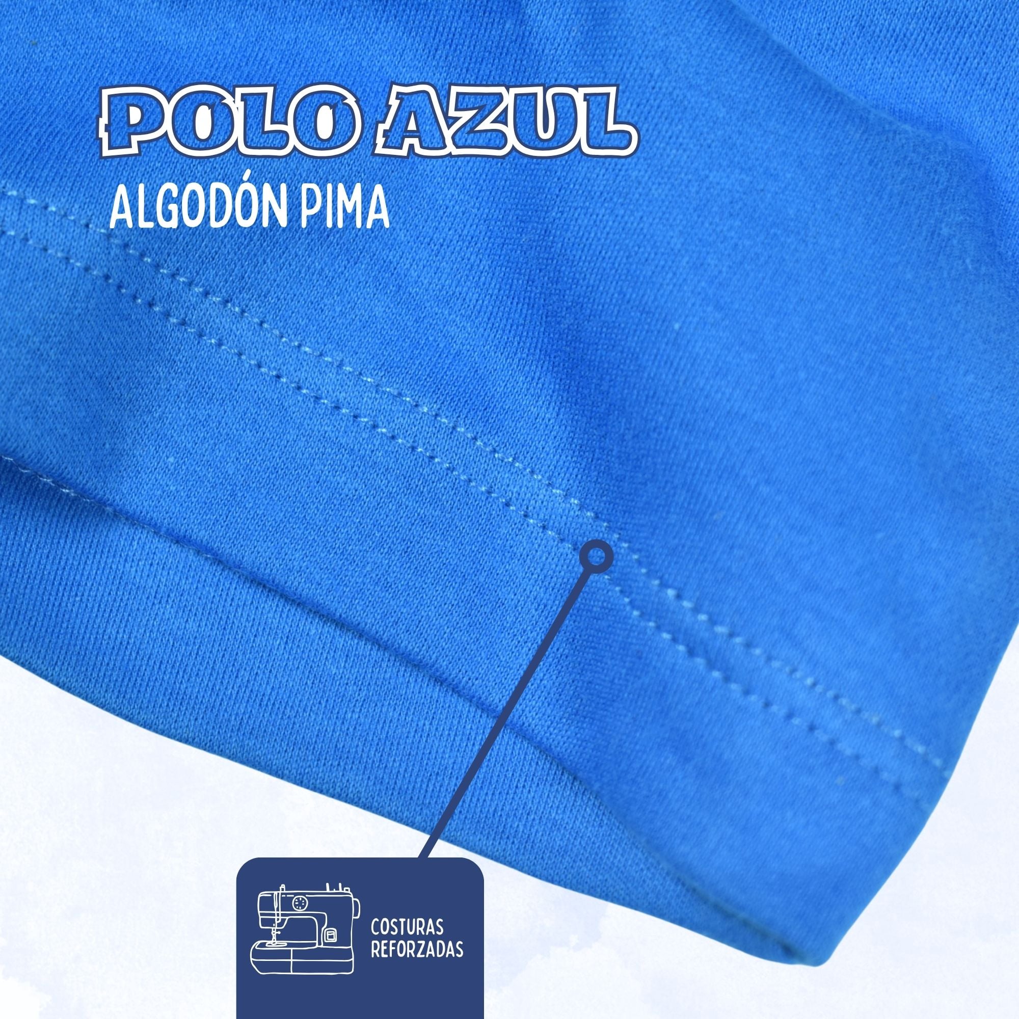 POLO NIÑO CASUAL DE ALGODÓN PIMA PERUANO YONISTERS AZUL - 2