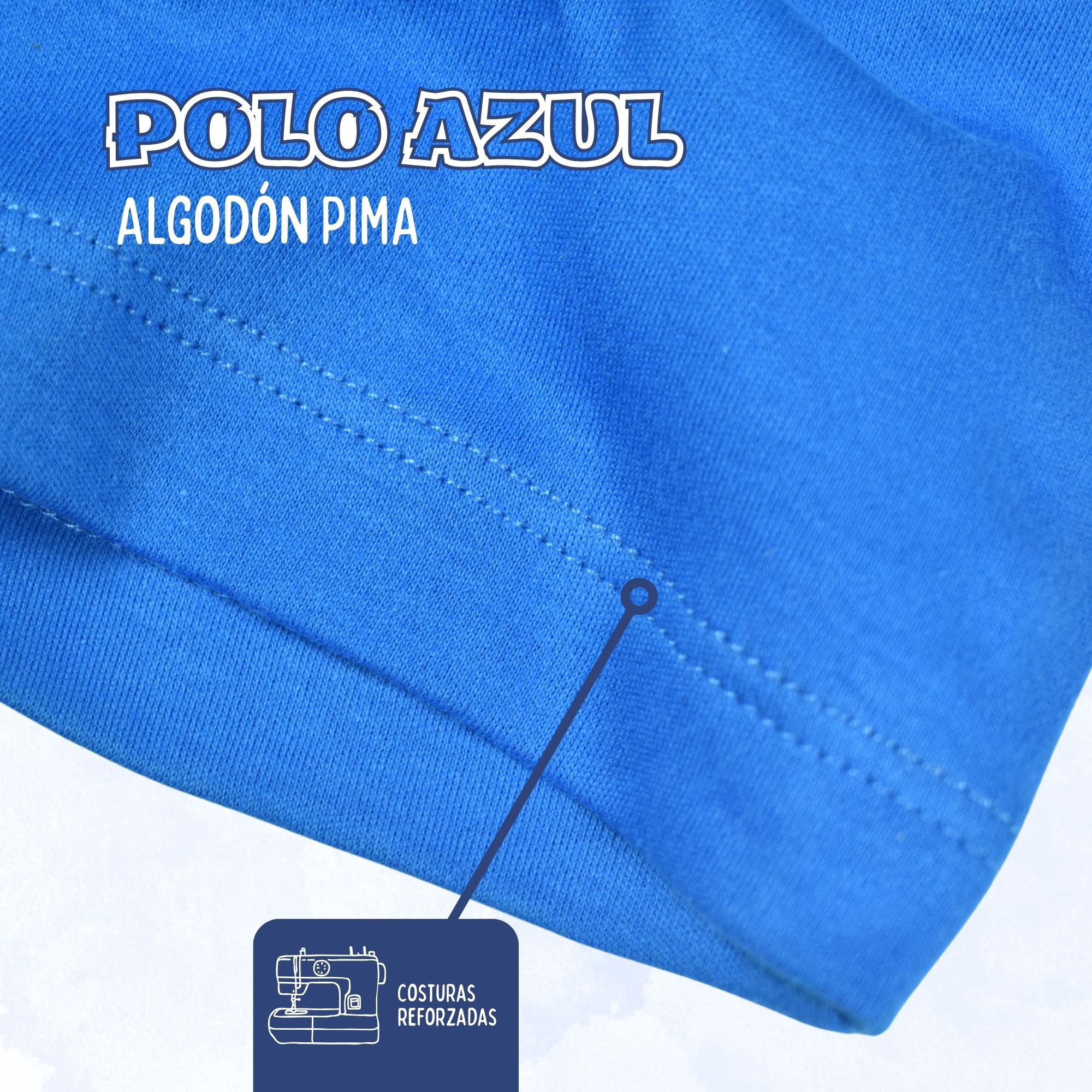 POLO NIÑO CASUAL DE ALGODÓN PIMA PERUANO YONISTERS AZUL - 2
