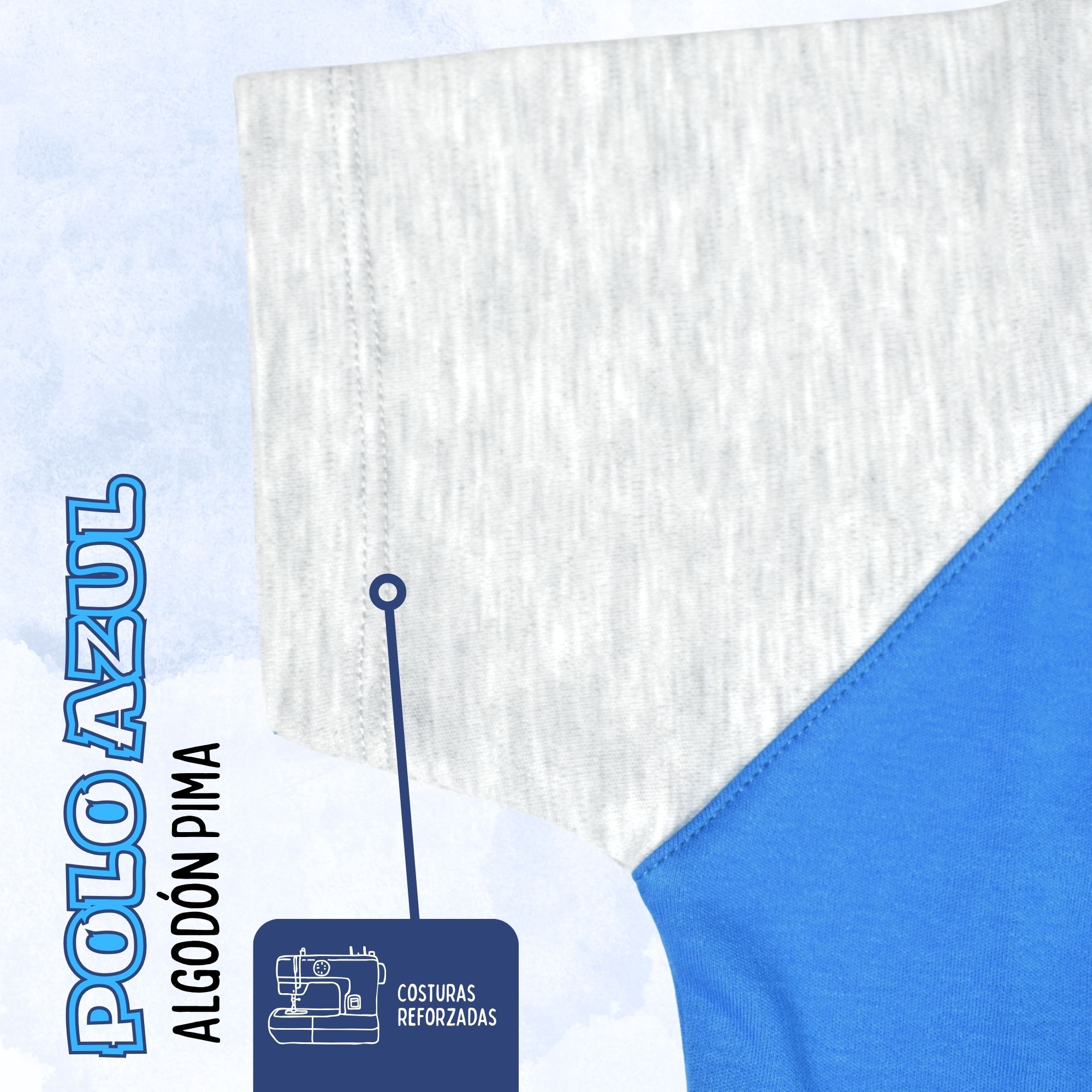 POLO NIÑO CASUAL DE ALGODÓN PIMA PERUANO YONISTERS AZUL - 5