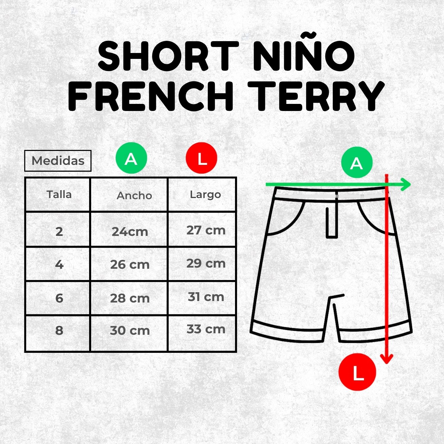 SHORT CASUAL NIÑO ALGODÓN FRENCH TERRY YONISTERS KIDS NEGRO - 6