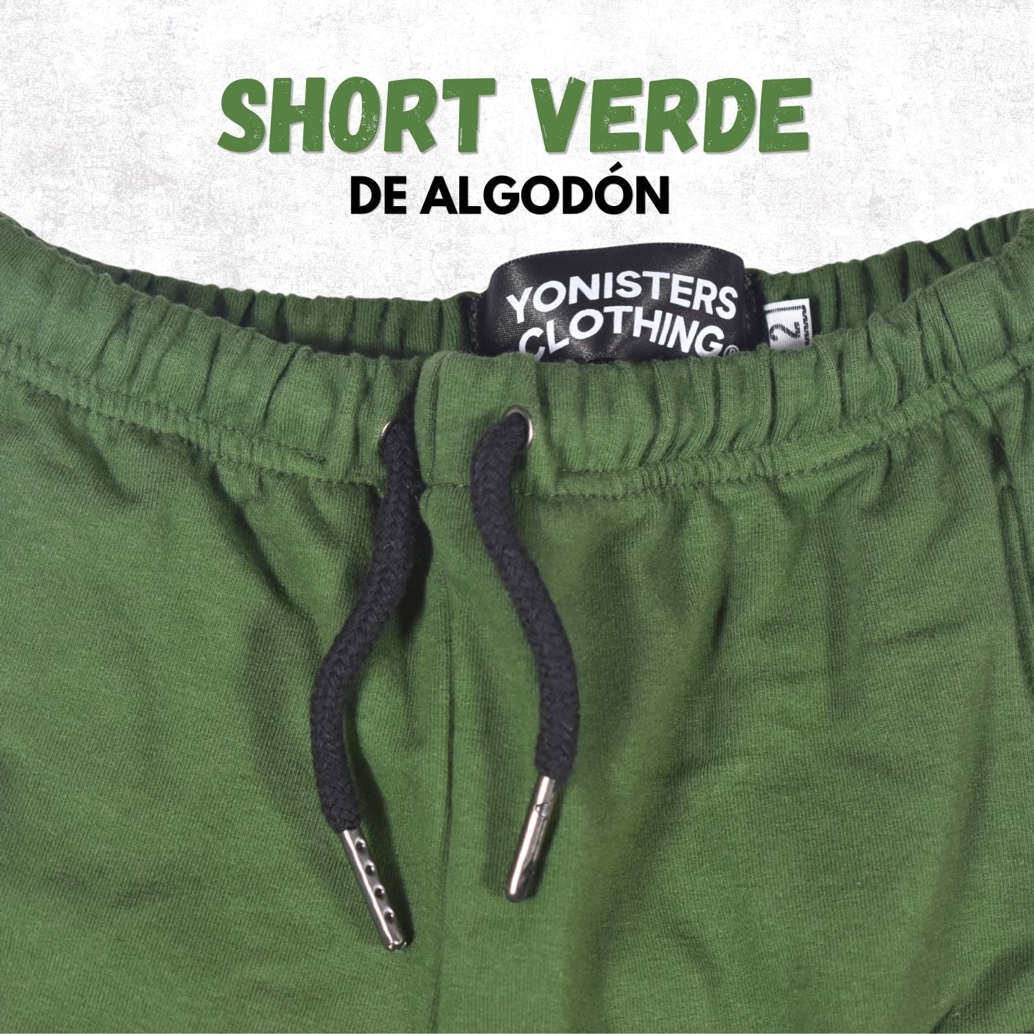 SHORT CASUAL NIÑO ALGODÓN FRENCH TERRY YONISTERS KIDS GRIS VERDE - 5