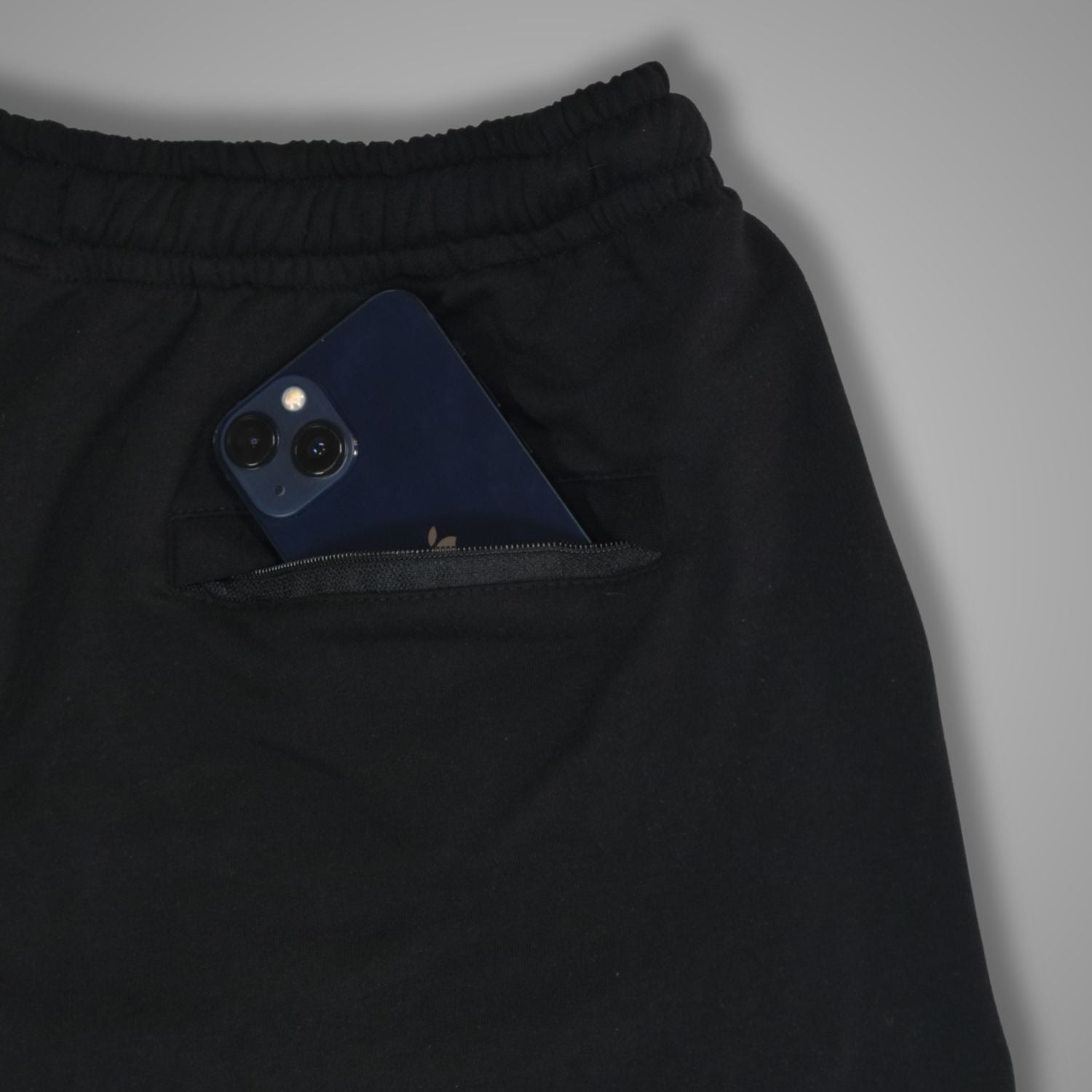 SHORT HOMBRE CASUAL DE ALGODÓN FRENCH TERRY CON CIERRE YONISTERS NEGRO - 7