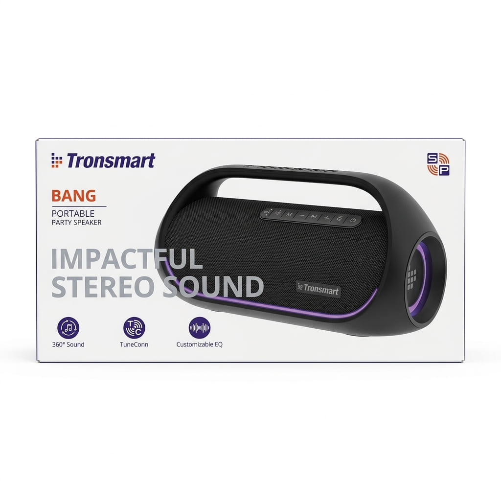 PARLANTE TRONSMART BANG BLUETOOTH 5.3 IPX6 60W SOUNDPULSE NEGRO - 2