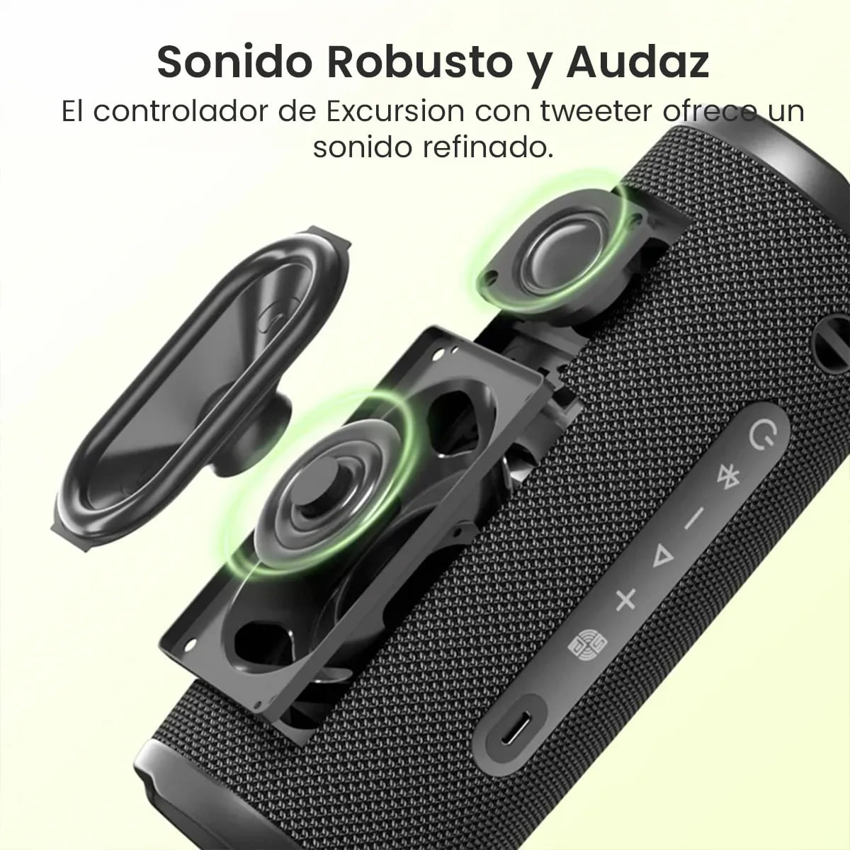 PARLANTE TRONSMART MIRTUNE C3 PLUS BLUETOOTH 5.3 IPX7 24 HORAS NEGRO - 7