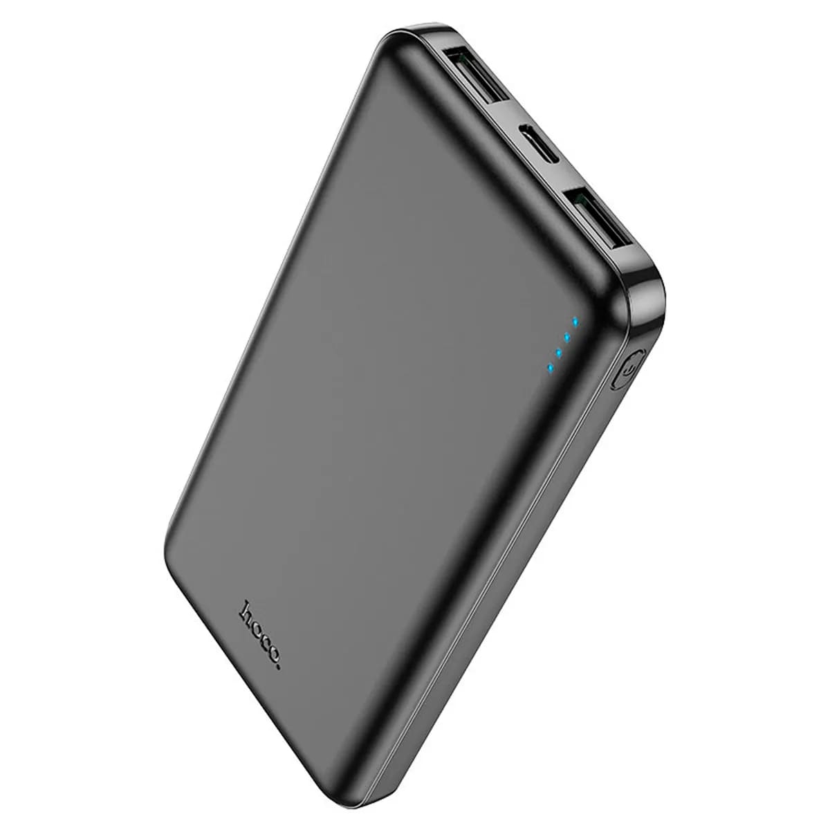 POWER BANK HOCO J100 10000MAH 2.1A USB-A X2 NEGRO - 1