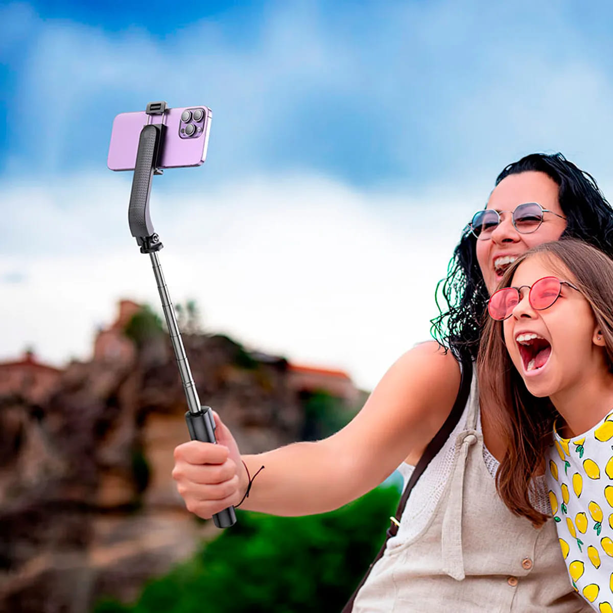 TRIPODE SELFIE STICK HOCO K20 PRIOR 98 CM CONTROL REMOTO NEGRO - 5