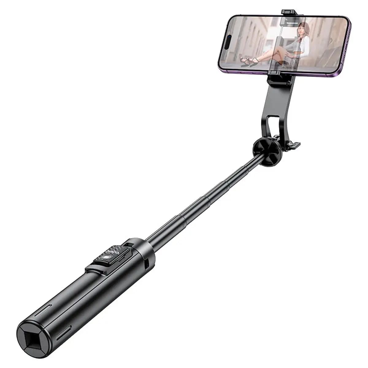 TRIPODE SELFIE STICK HOCO K21 STREAM CONTROL REMOTO NEGRO - 2