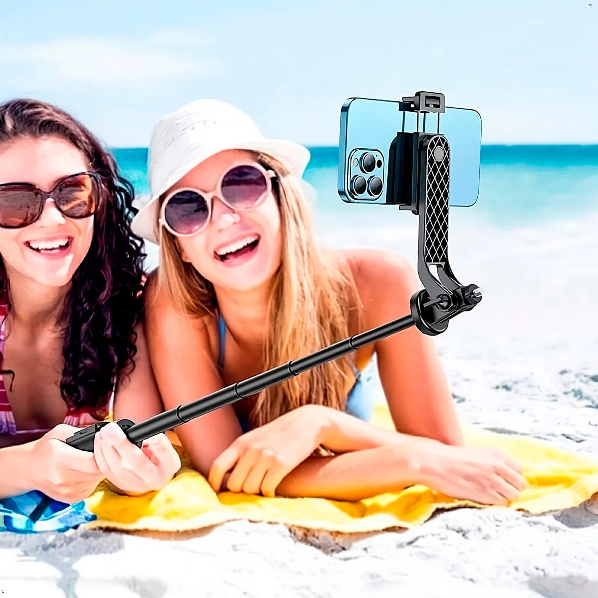TRIPODE SELFIE STICK HOCO K21 STREAM CONTROL REMOTO NEGRO - 4