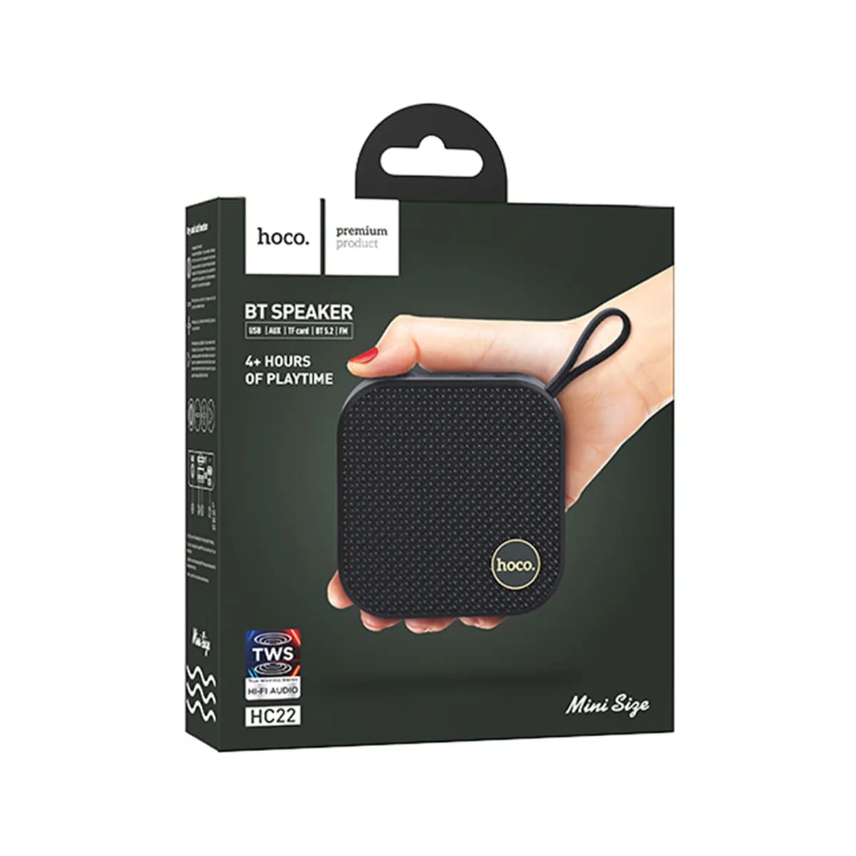 PARLANTE BLUETOOTH POCKET HOCO HC22 MINI SIZE NEGRO - 3