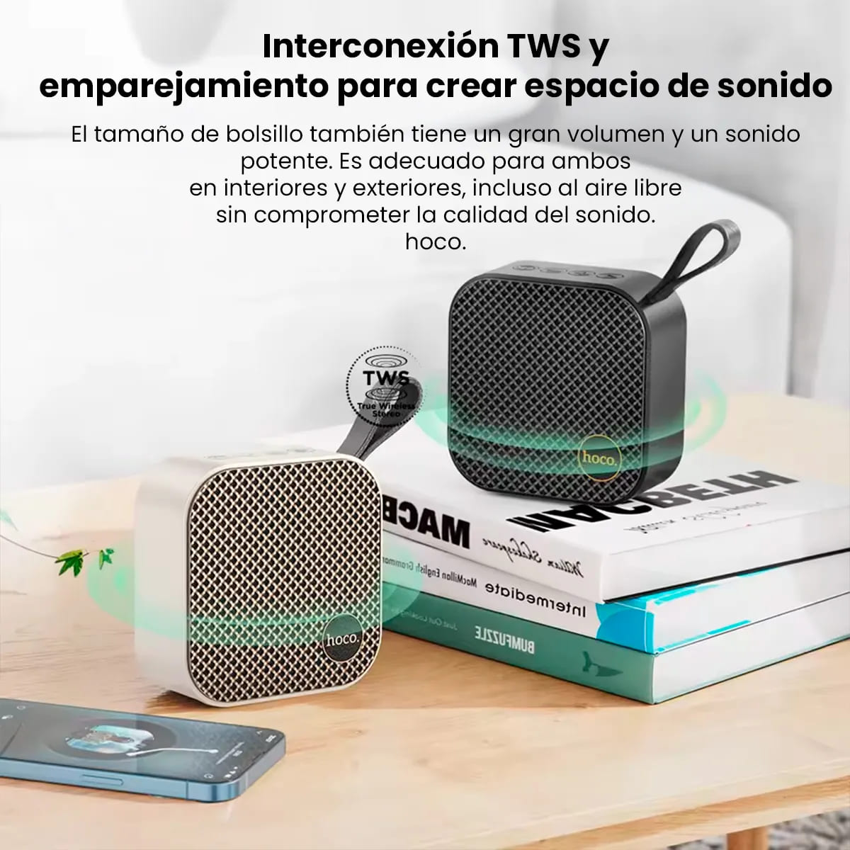 PARLANTE BLUETOOTH POCKET HOCO HC22 MINI SIZE NEGRO - 8